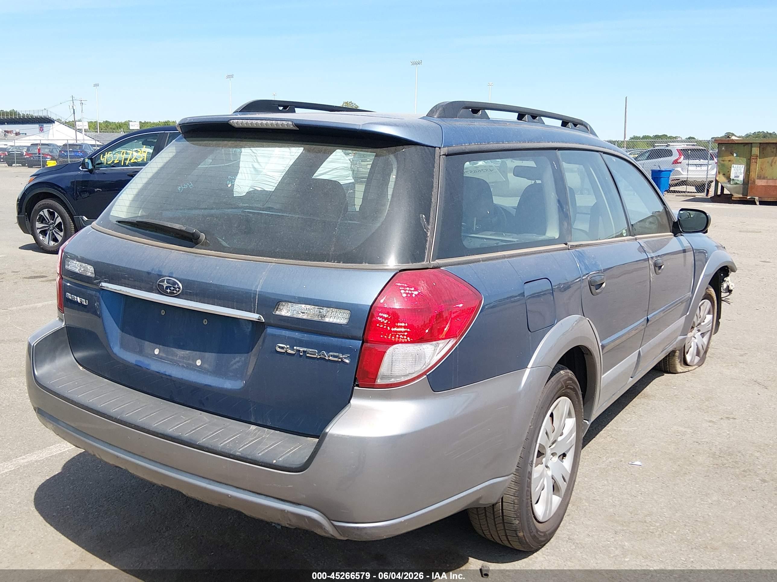 2008 Subaru Outback   Blue vin: 4S4BP60C387366504