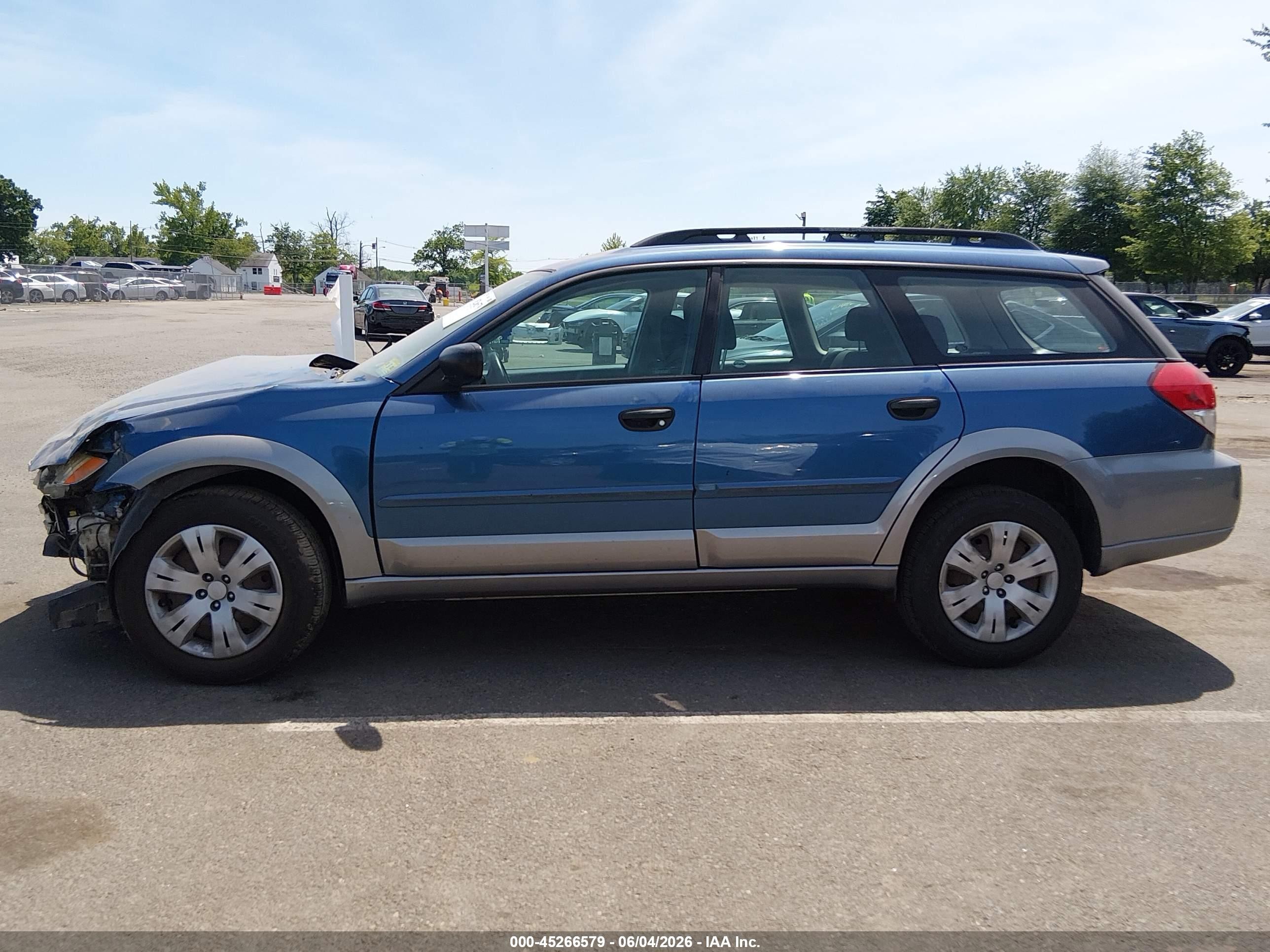 2008 Subaru Outback   Blue vin: 4S4BP60C387366504