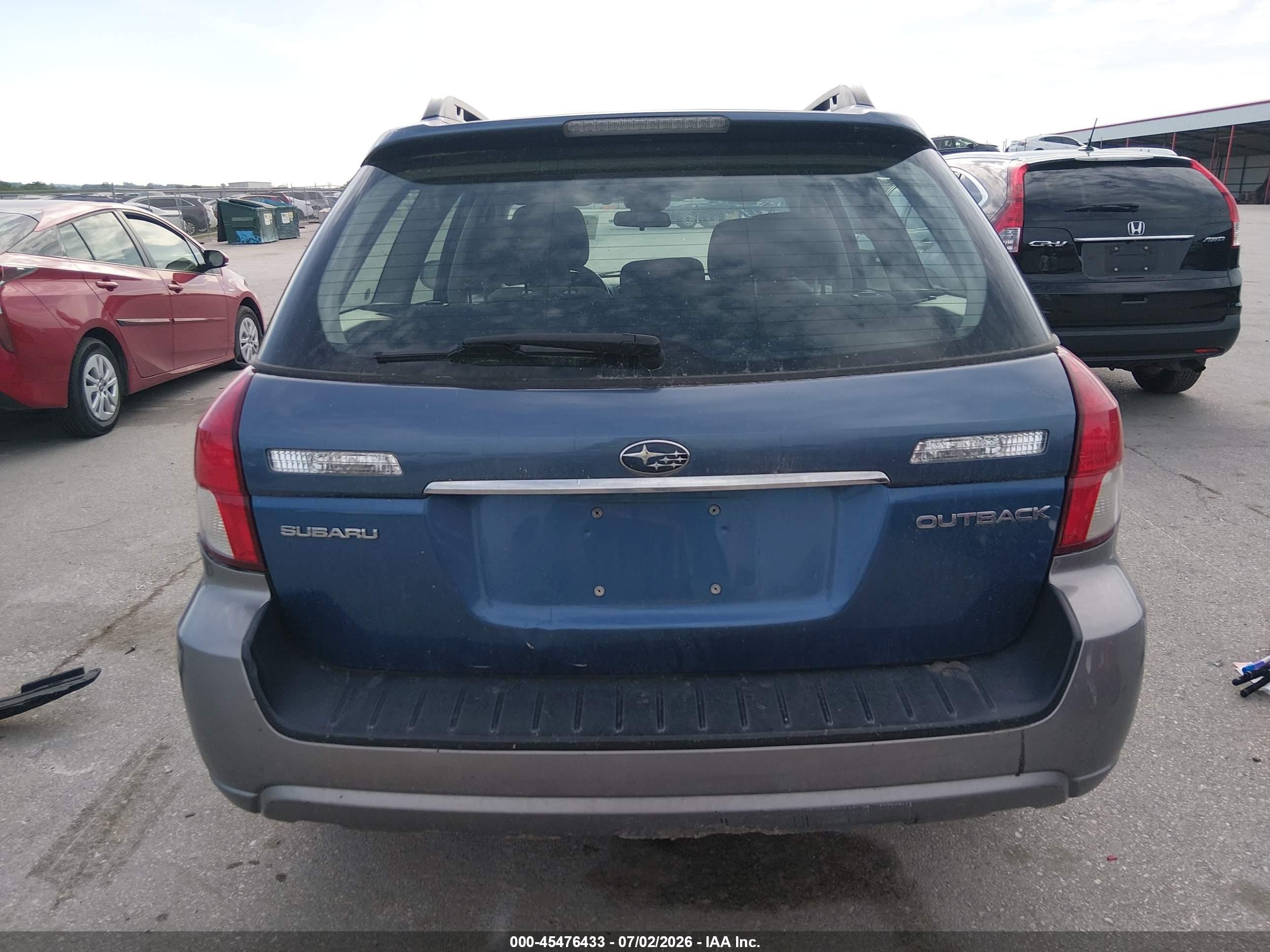 2008 Subaru Outback (natl)   Blue vin: 4S4BP60C487341840