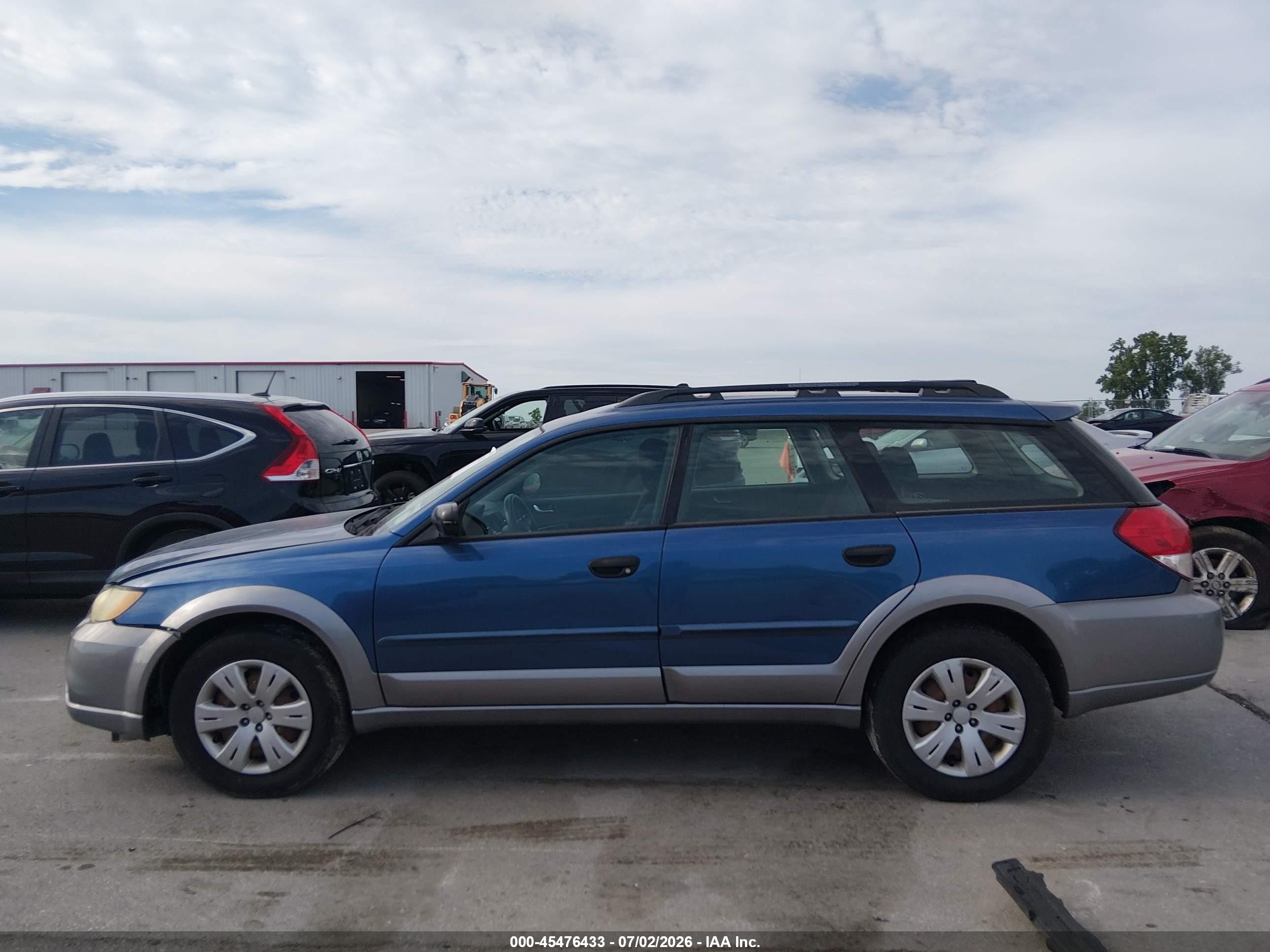 2008 Subaru Outback (natl)   Blue vin: 4S4BP60C487341840