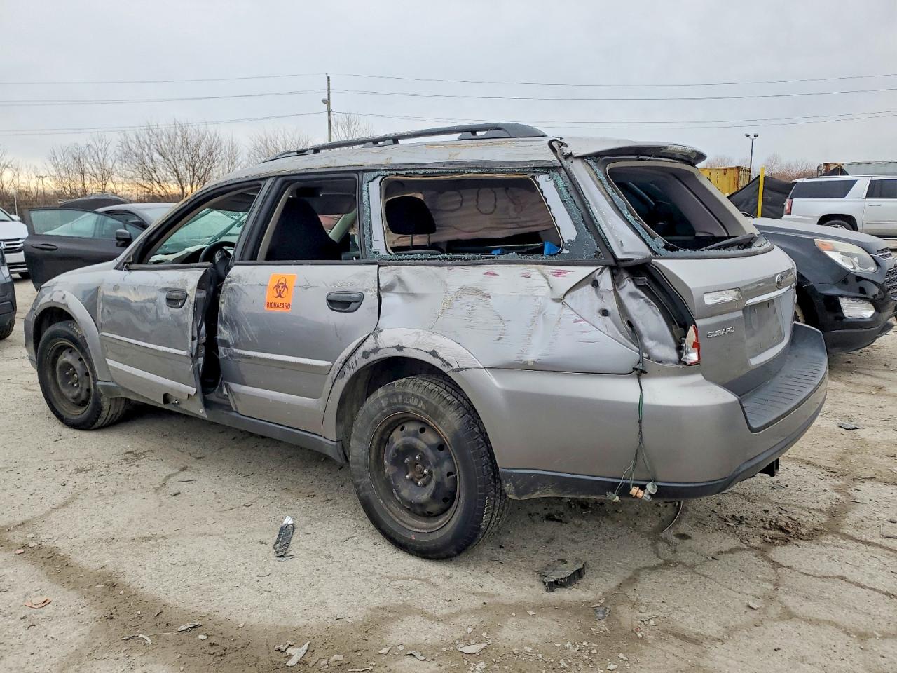 2008 Subaru Outback Silver vin: 4S4BP60C487345676