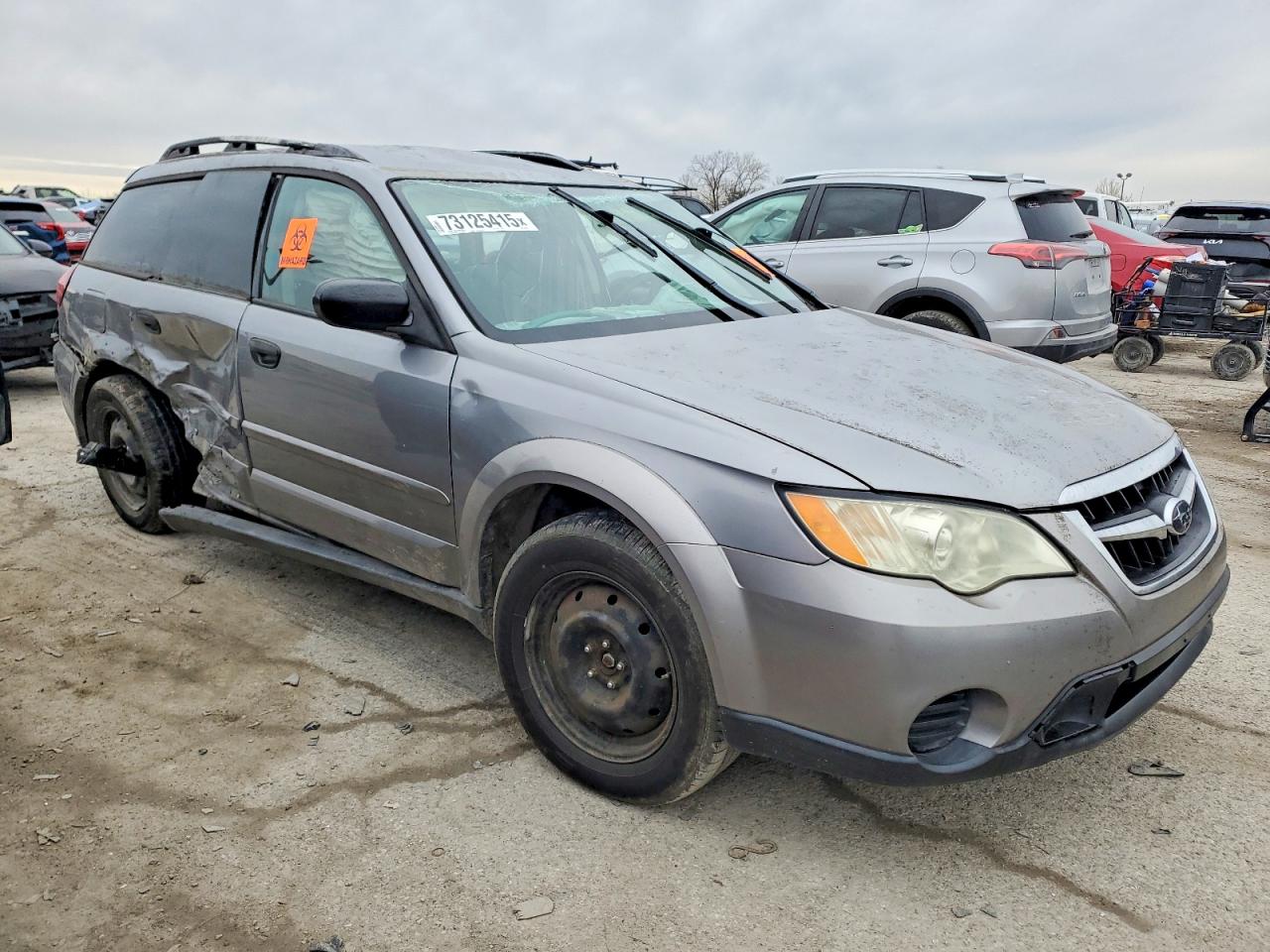 2008 Subaru Outback Silver vin: 4S4BP60C487345676