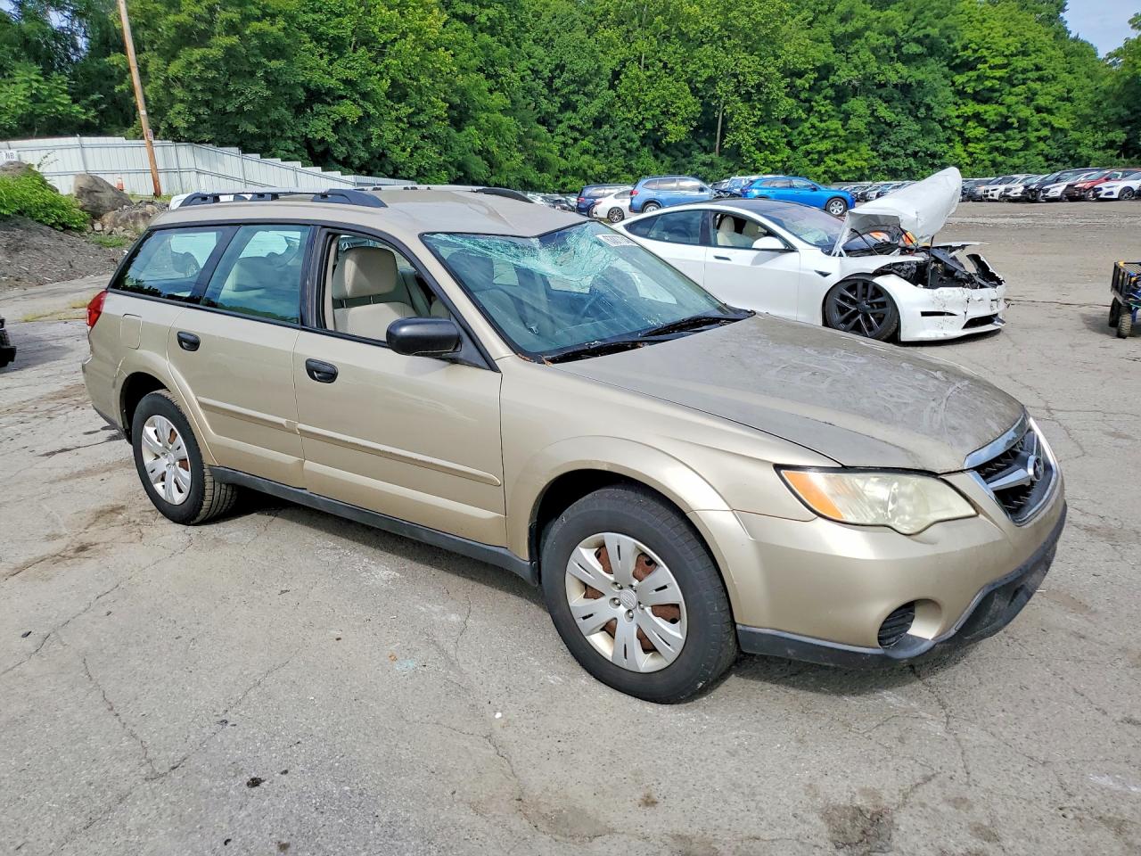 2008 Subaru Outback Бежевый vin: 4S4BP60C587345430