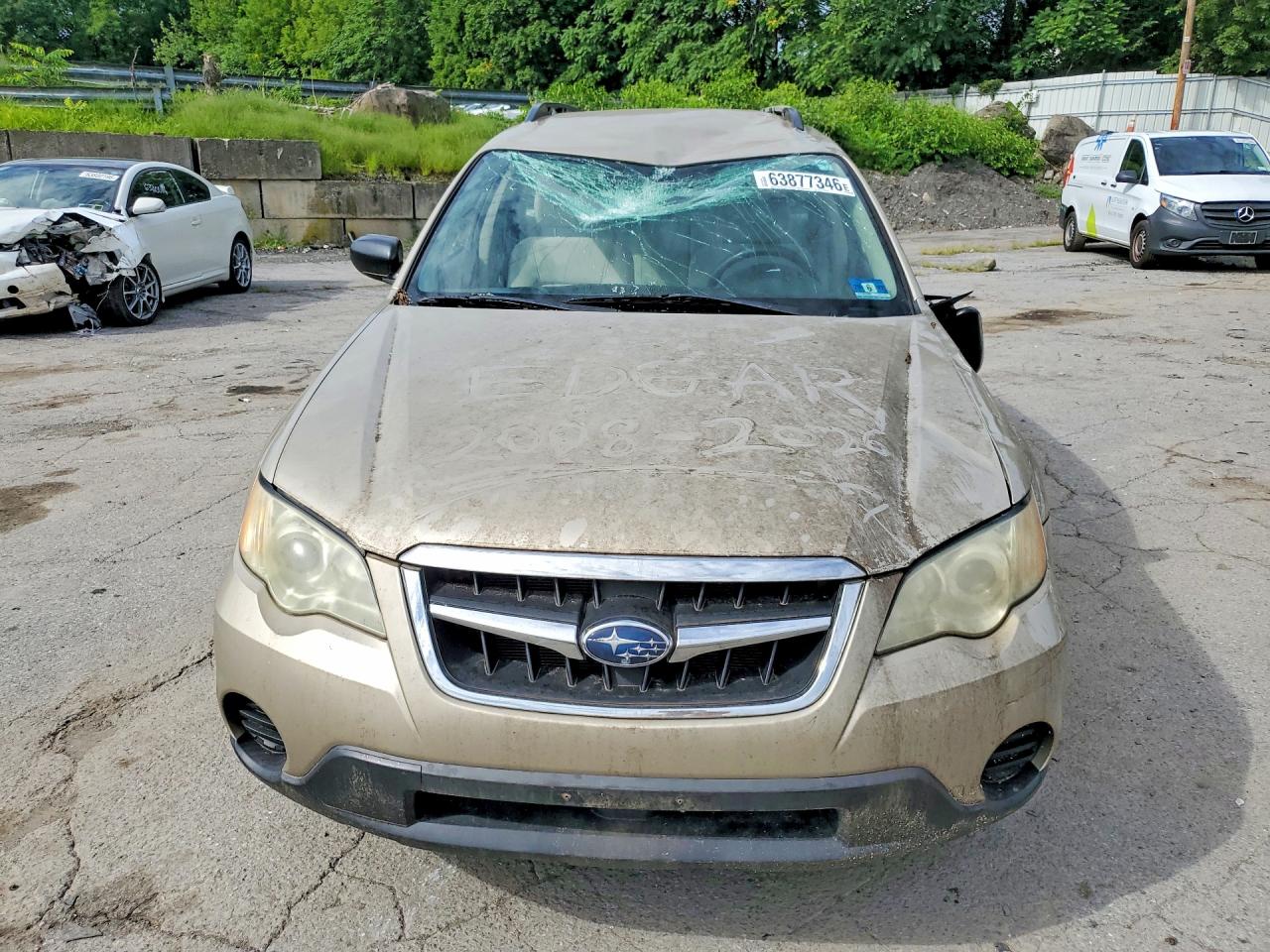 2008 Subaru Outback Бежевый vin: 4S4BP60C587345430