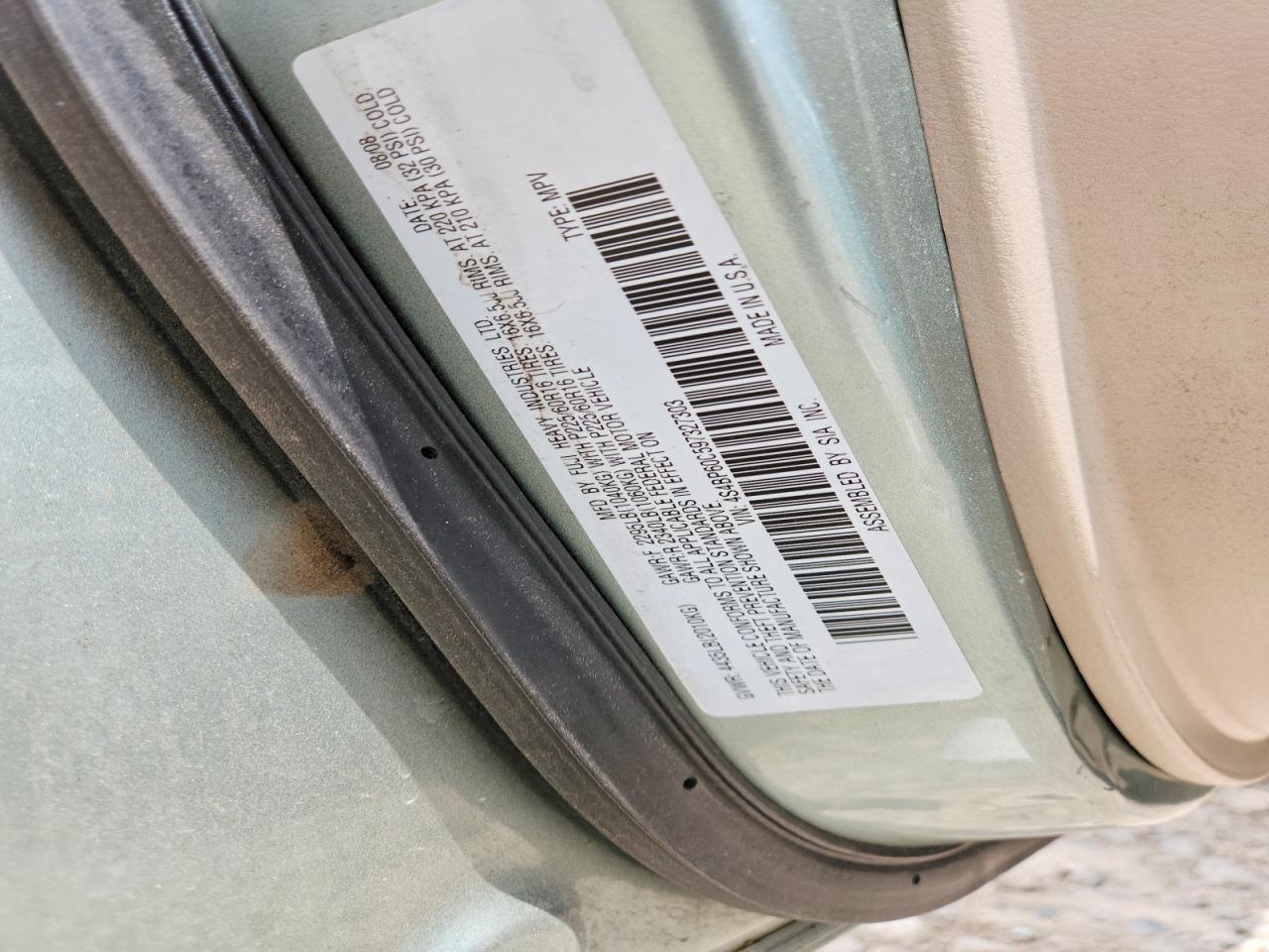 2009 Subaru Outback Green vin: 4S4BP60C597327303