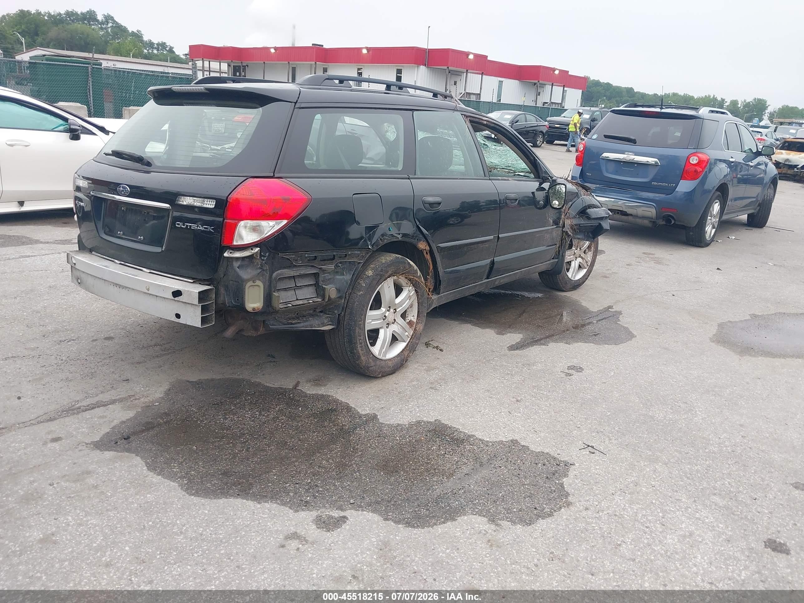 2008 Subaru Outback (natl)   Black vin: 4S4BP60C687319175