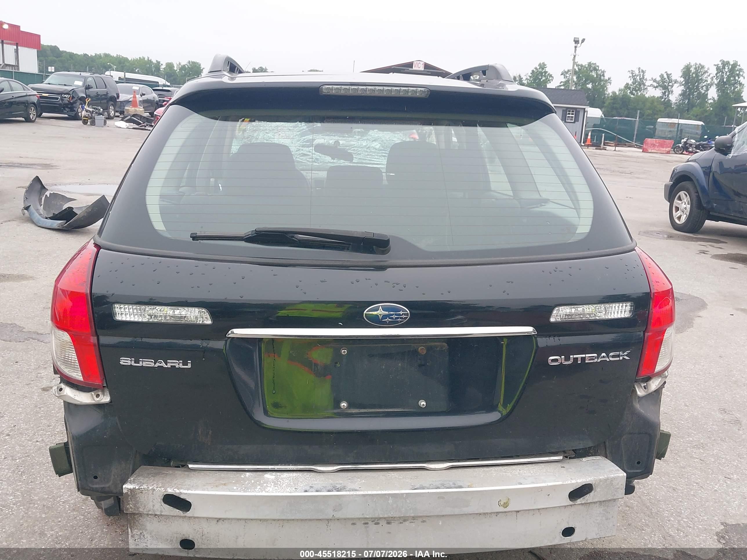 2008 Subaru Outback (natl)   Black vin: 4S4BP60C687319175
