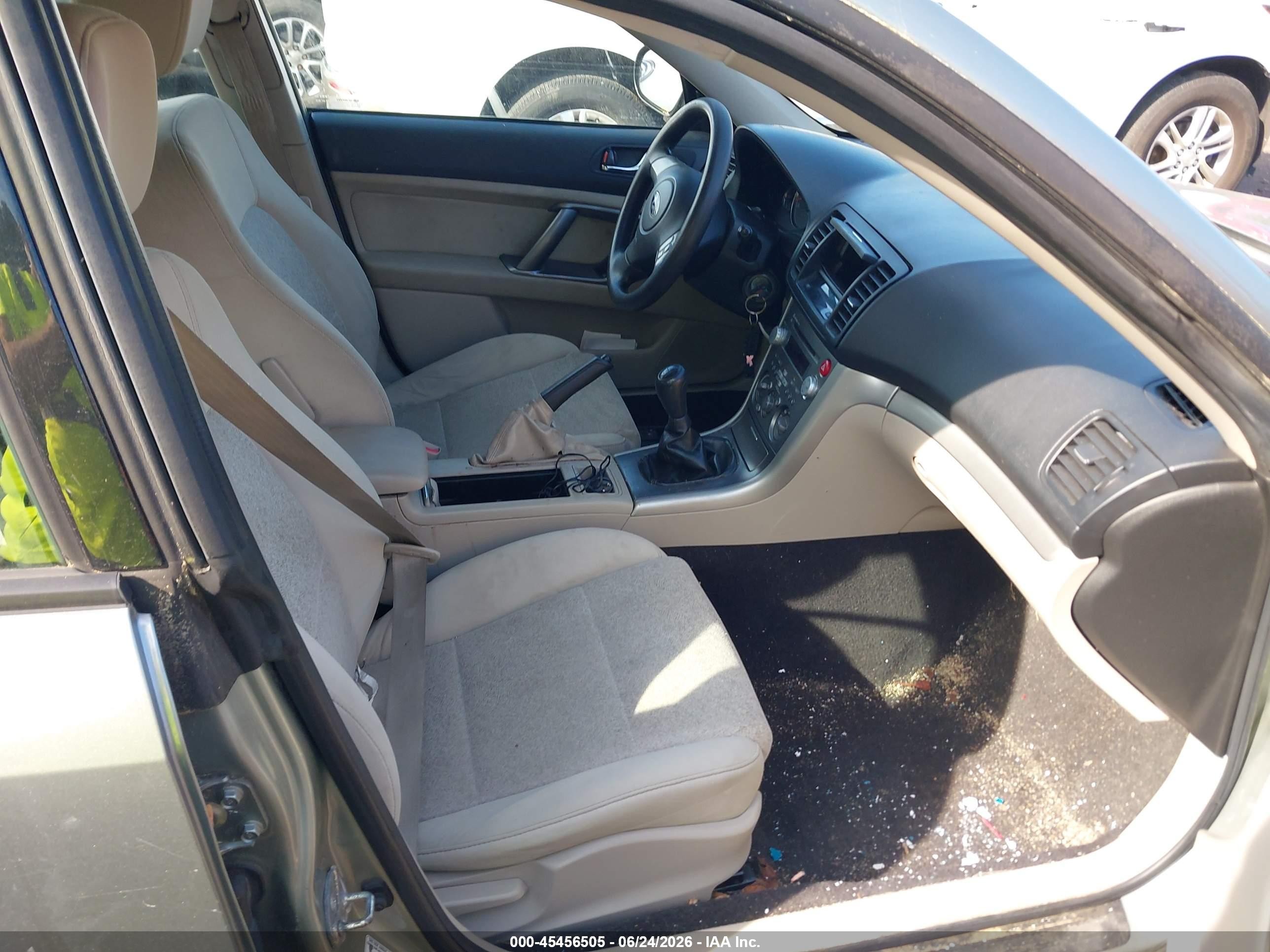 2009 Subaru Outback 2.5i Green vin: 4S4BP60C696338641