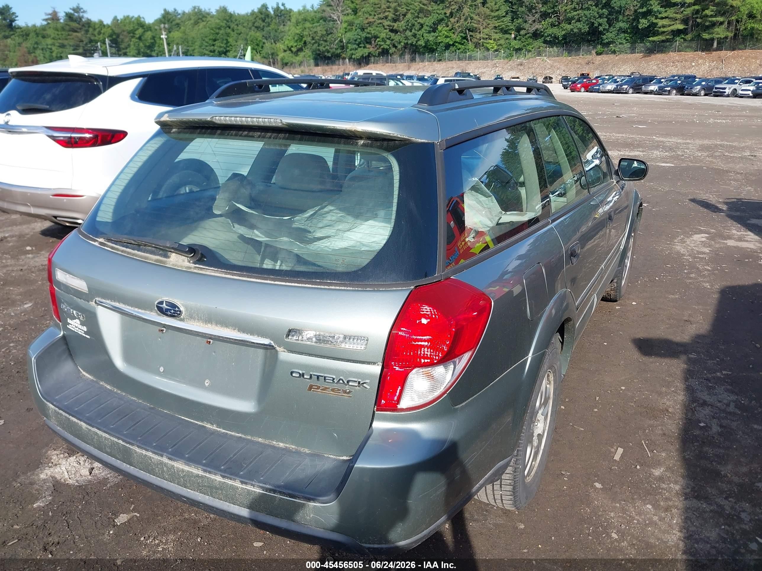 2009 Subaru Outback 2.5i Green vin: 4S4BP60C696338641
