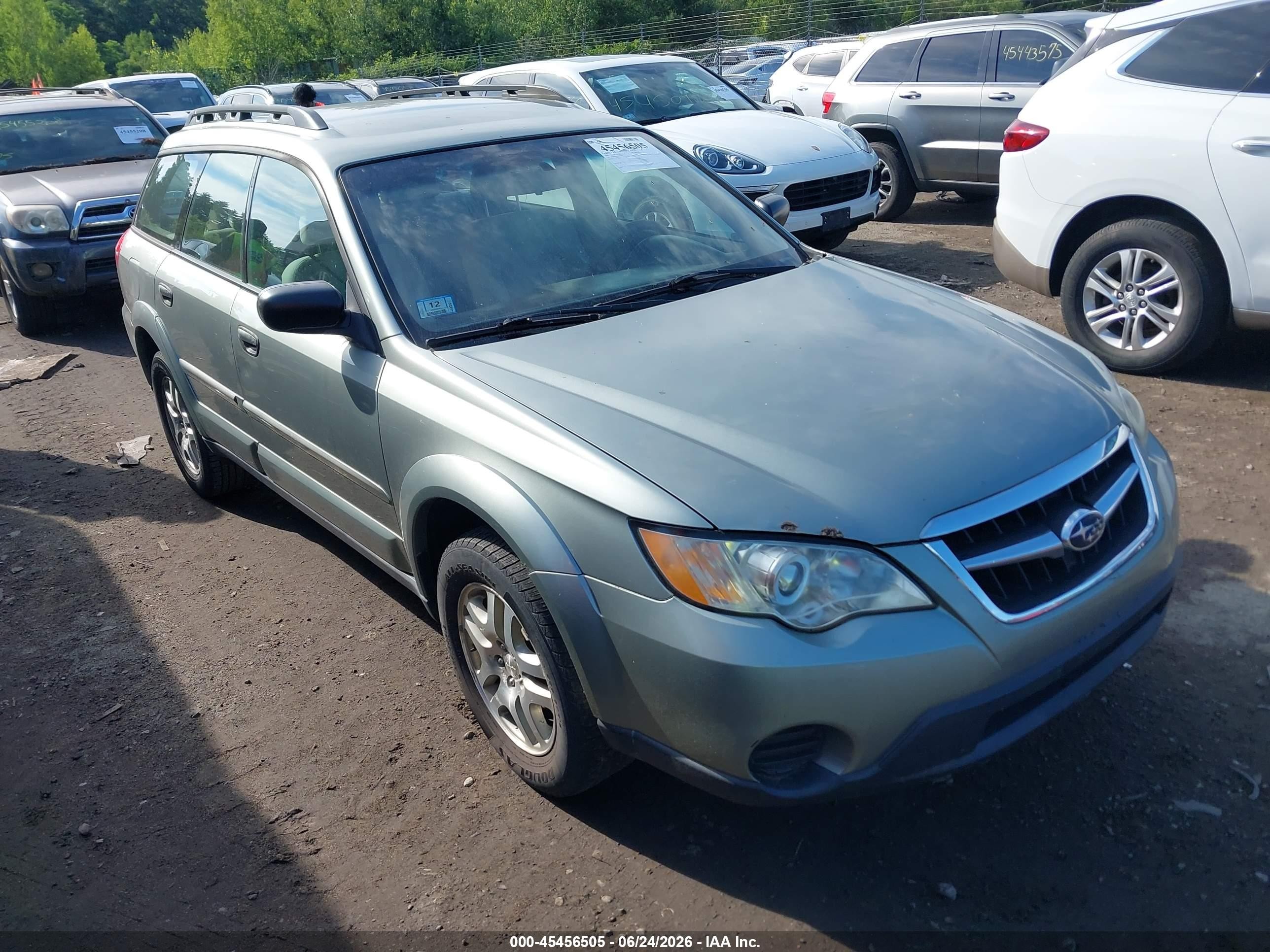 2009 Subaru Outback 2.5i Green vin: 4S4BP60C696338641