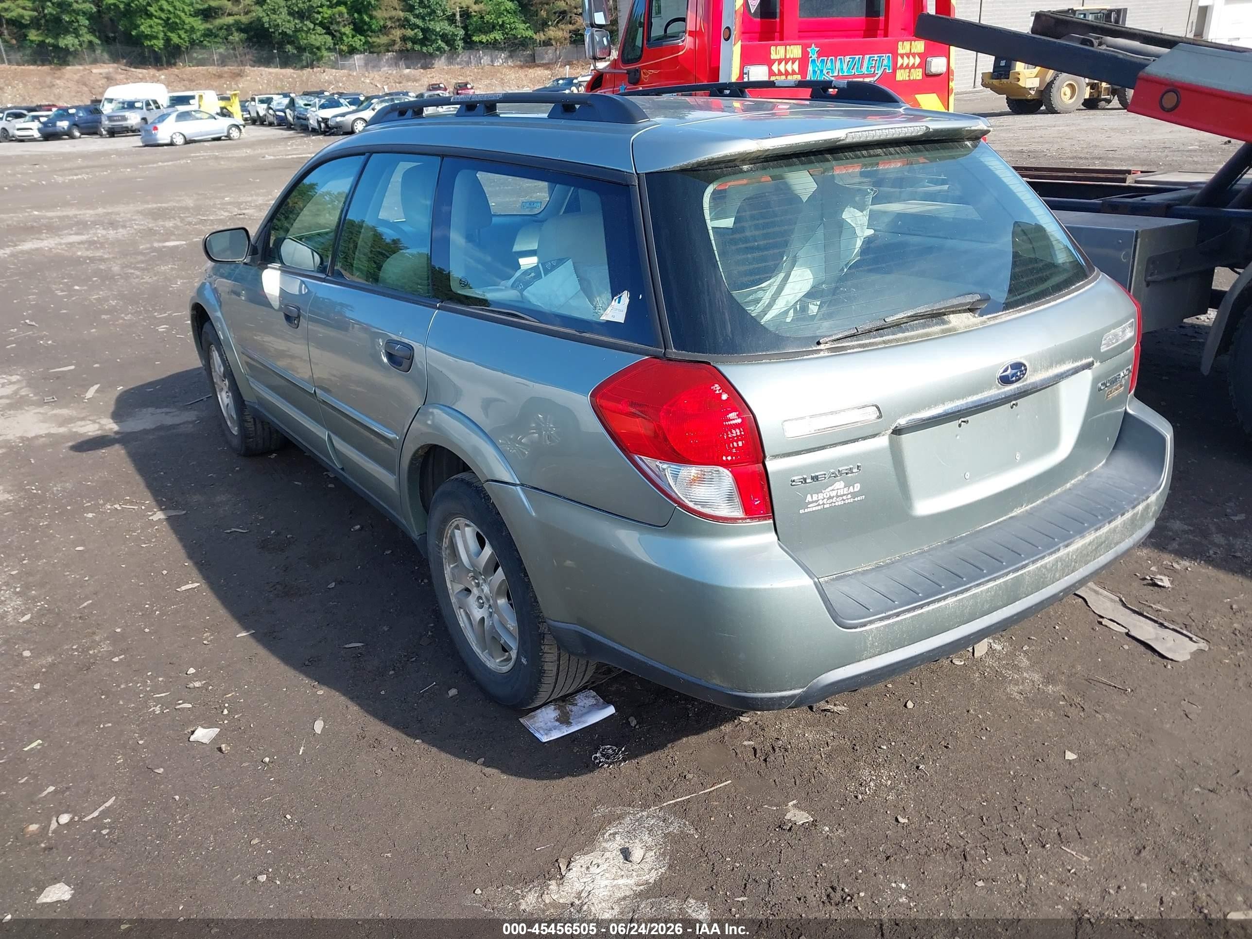 2009 Subaru Outback 2.5i Green vin: 4S4BP60C696338641
