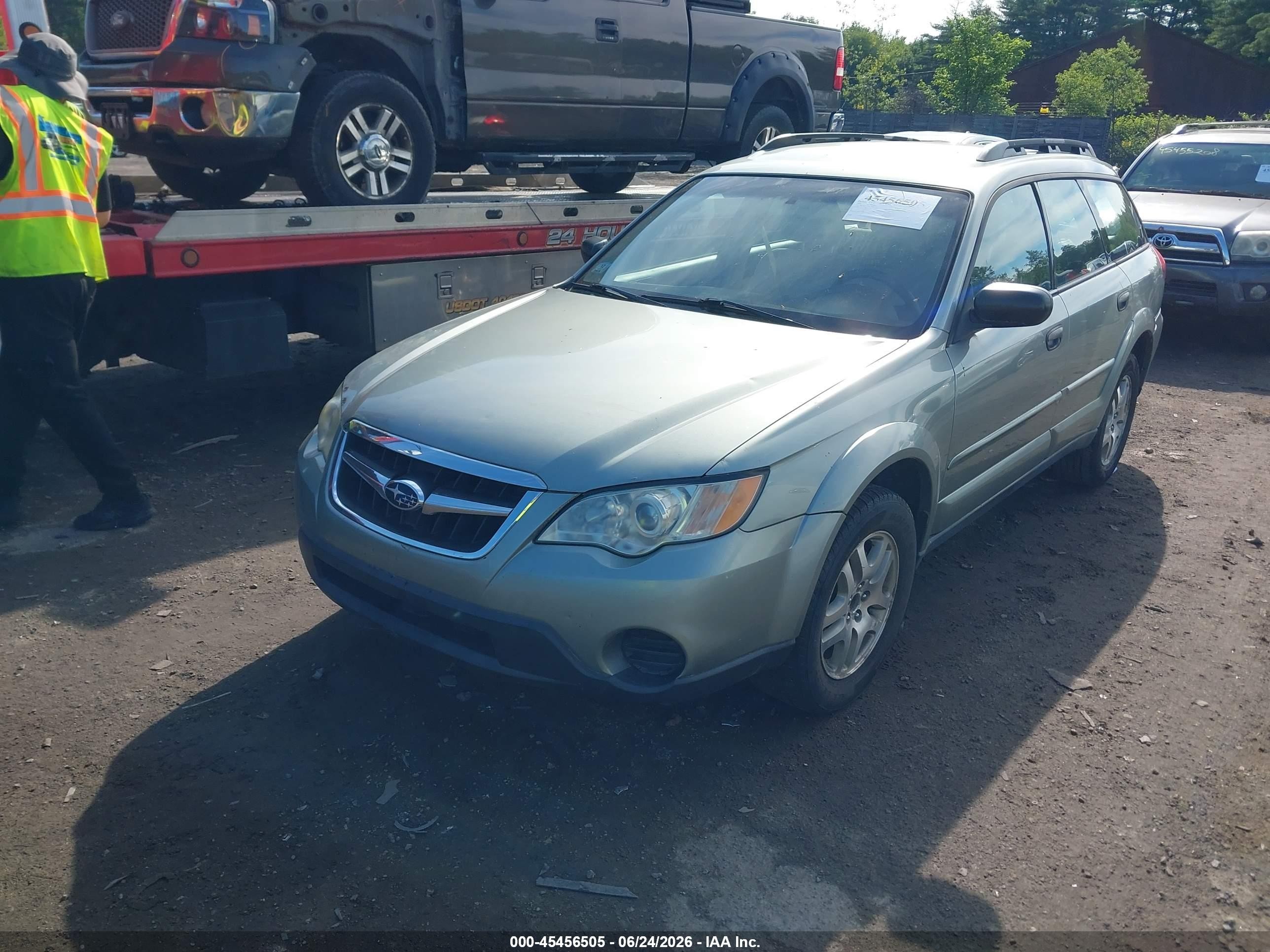 2009 Subaru Outback 2.5i Green vin: 4S4BP60C696338641