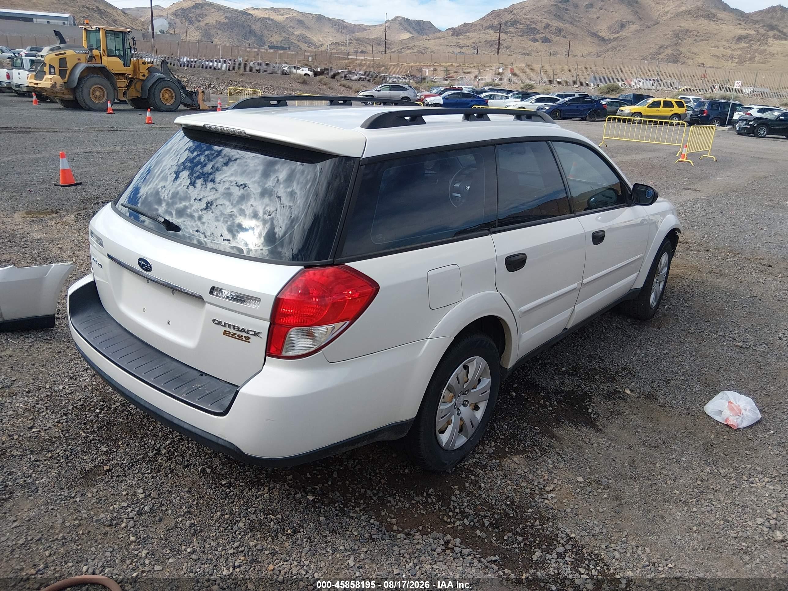2009 Subaru Outback 2.5i Белый vin: 4S4BP60C897329496
