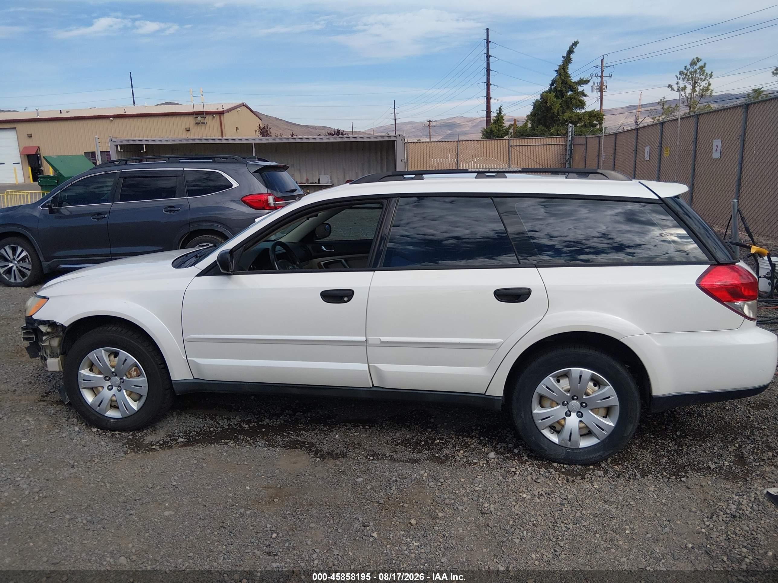 2009 Subaru Outback 2.5i Белый vin: 4S4BP60C897329496