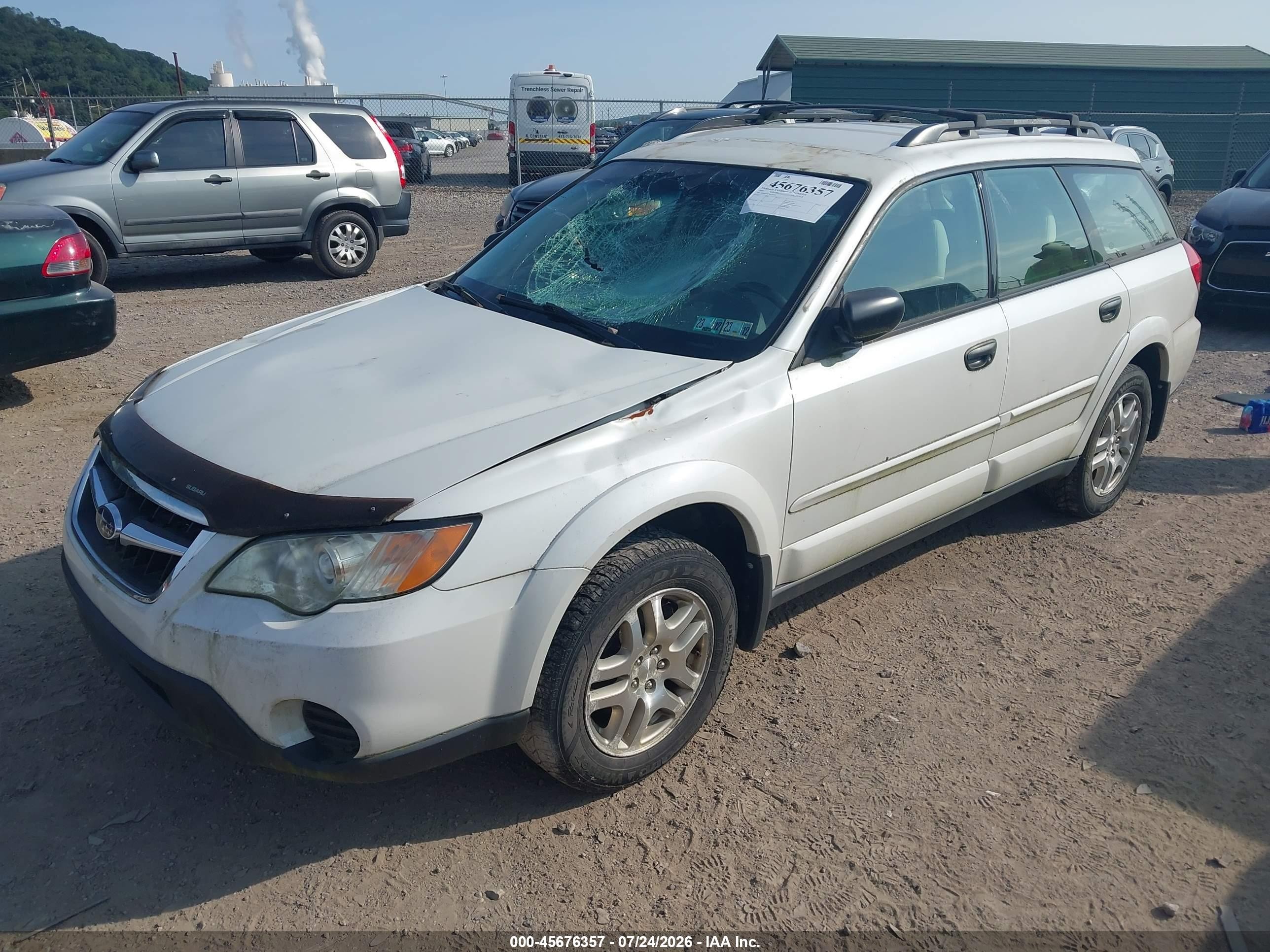 2009 Subaru Outback 2.5i Белый vin: 4S4BP60C996331621