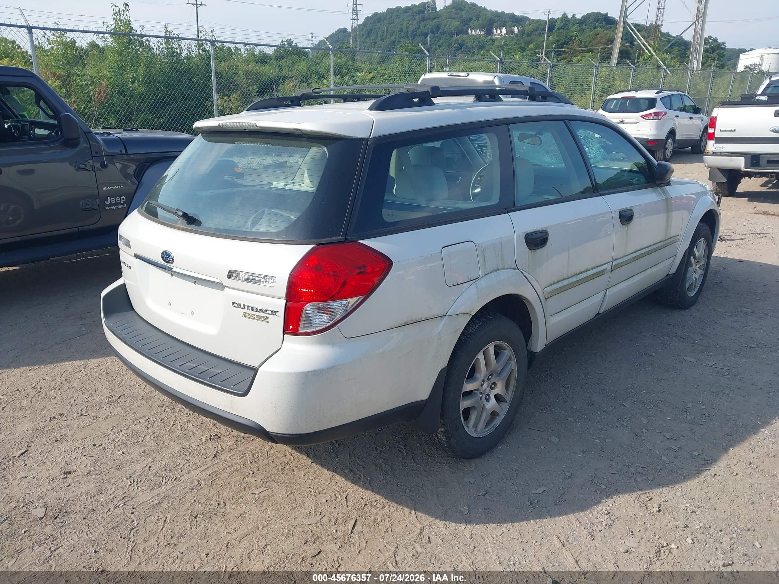 2009 Subaru Outback 2.5i Белый vin: 4S4BP60C996331621