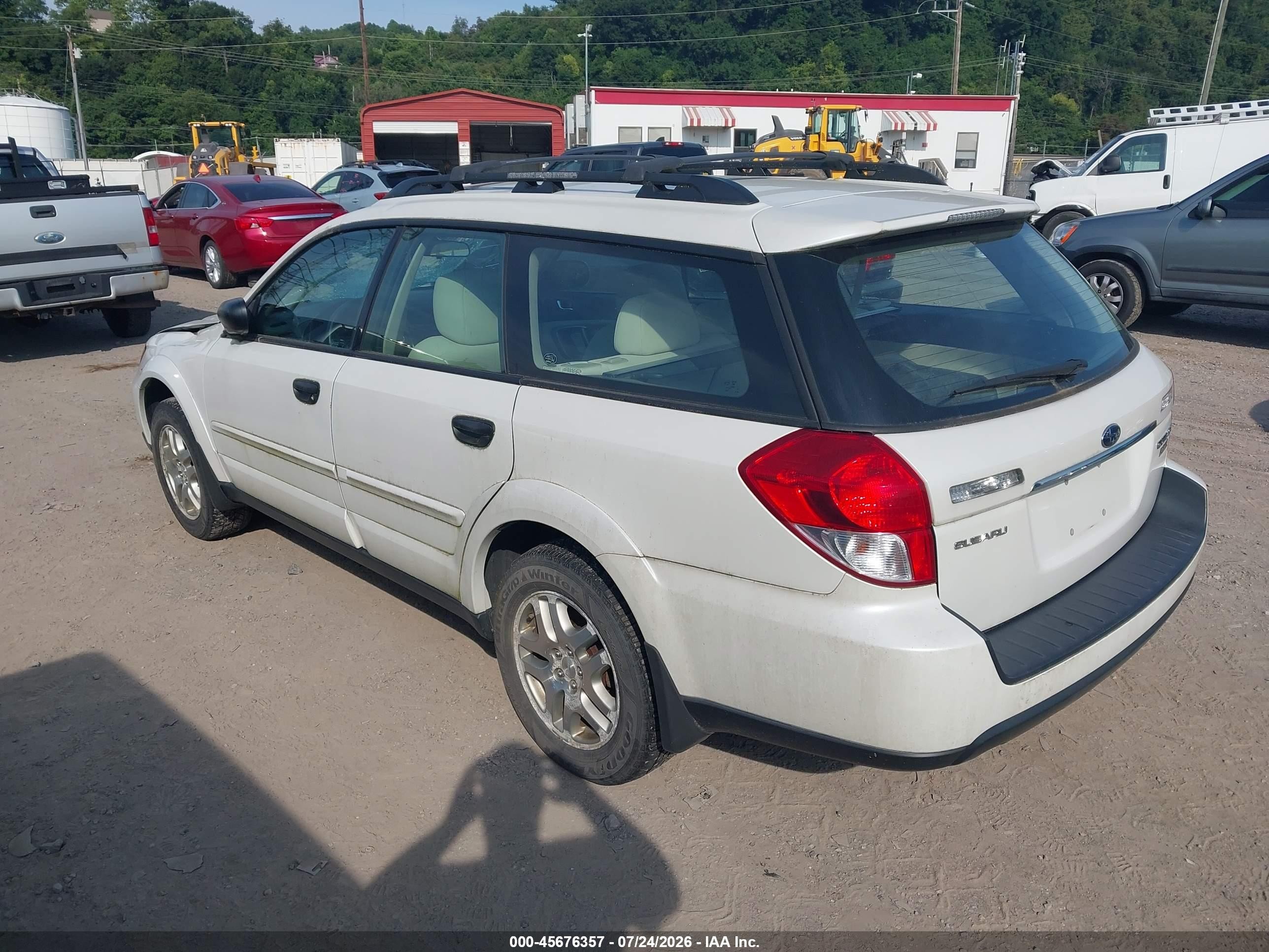 2009 Subaru Outback 2.5i Белый vin: 4S4BP60C996331621