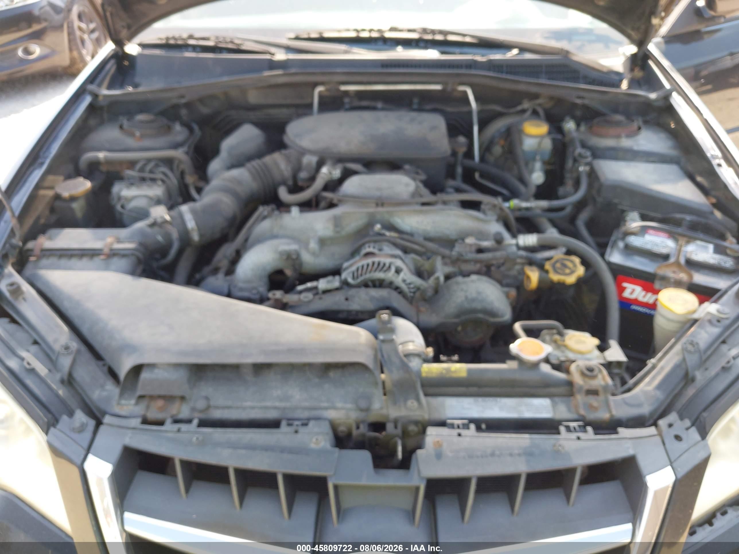 2008 Subaru Outback Black vin: 4S4BP60CX87309488