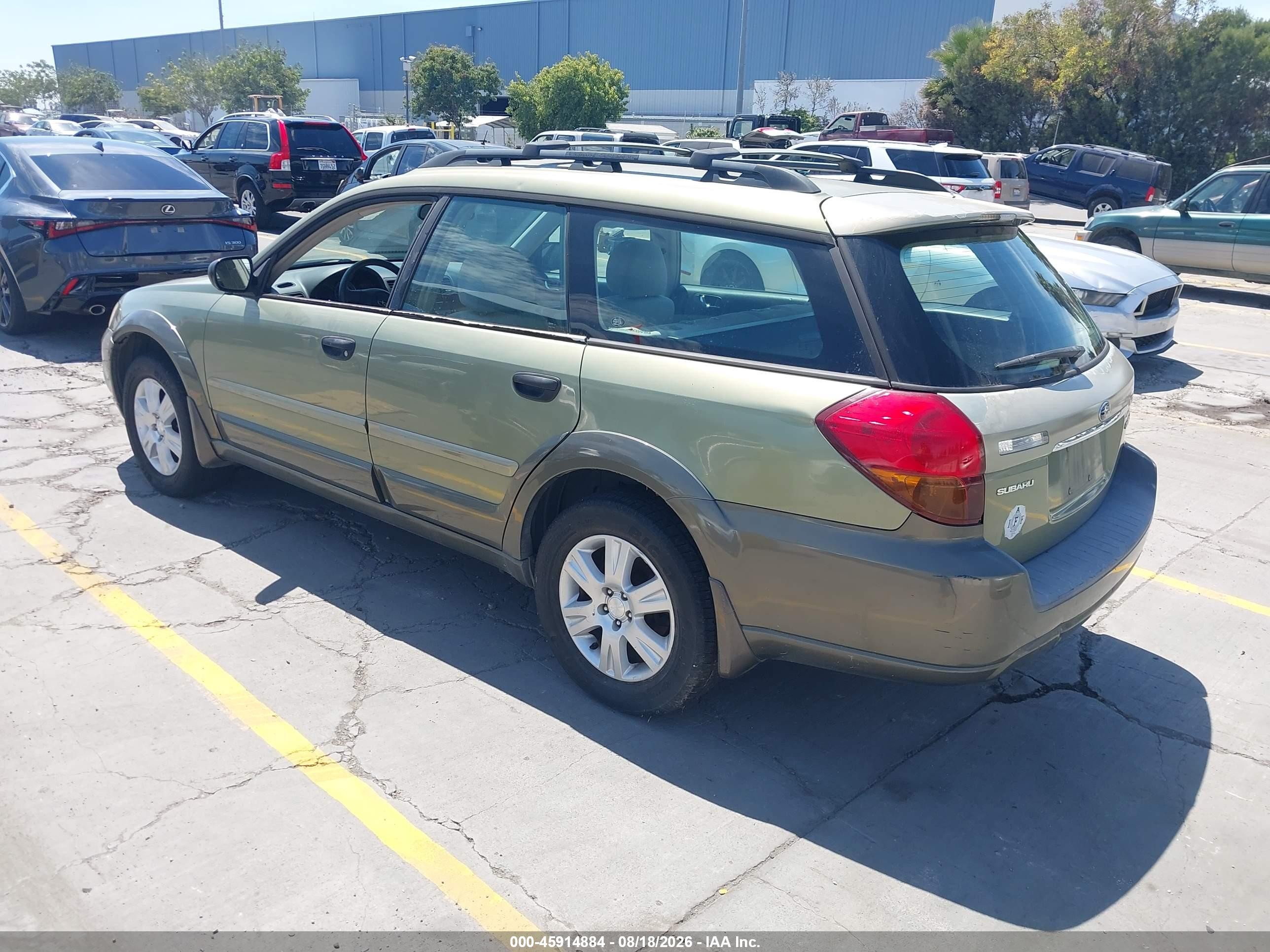 2005 Subaru Outback 2.5i Green vin: 4S4BP61C057385151