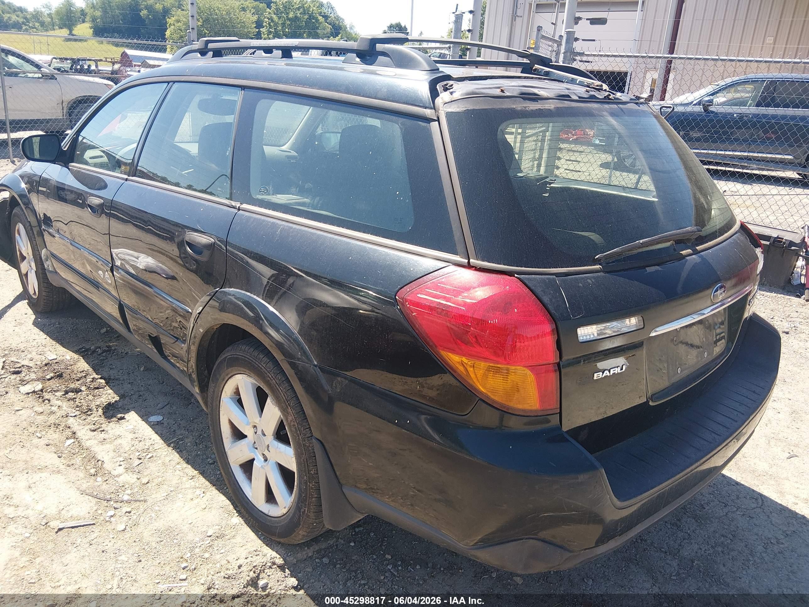 2006 Subaru Outback 2.5i Черный vin: 4S4BP61C067314548