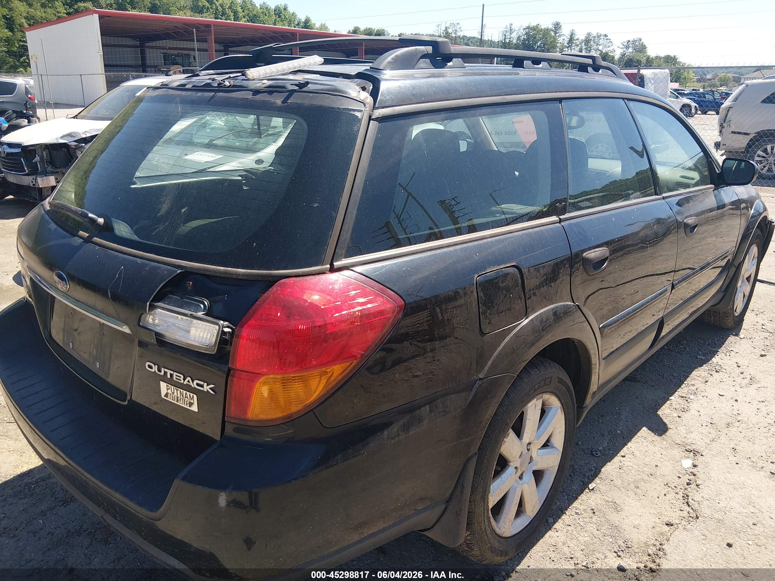 2006 Subaru Outback 2.5i Черный vin: 4S4BP61C067314548