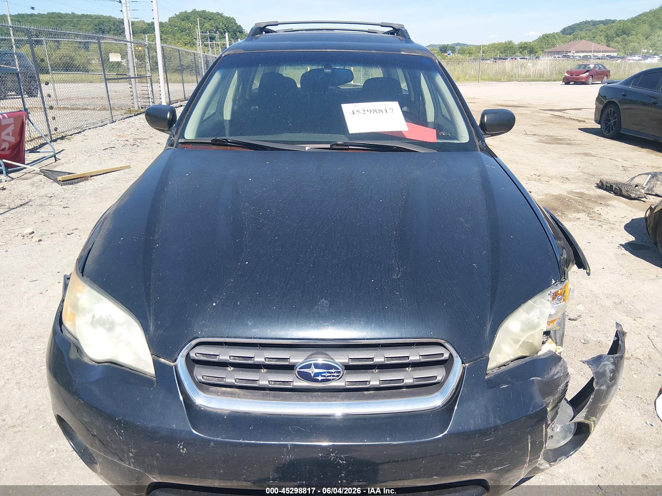 2006 Subaru Outback 2.5i Черный vin: 4S4BP61C067314548