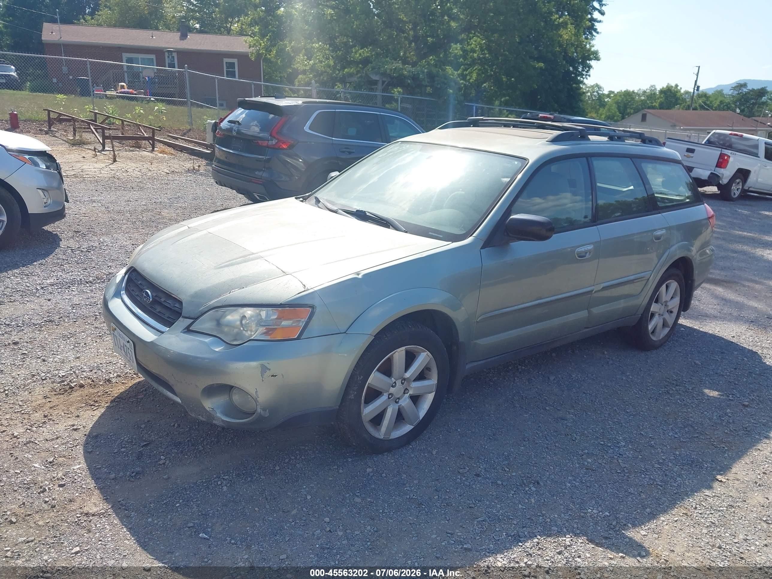 2006 Subaru Outback 2.5i Green vin: 4S4BP61C067333178