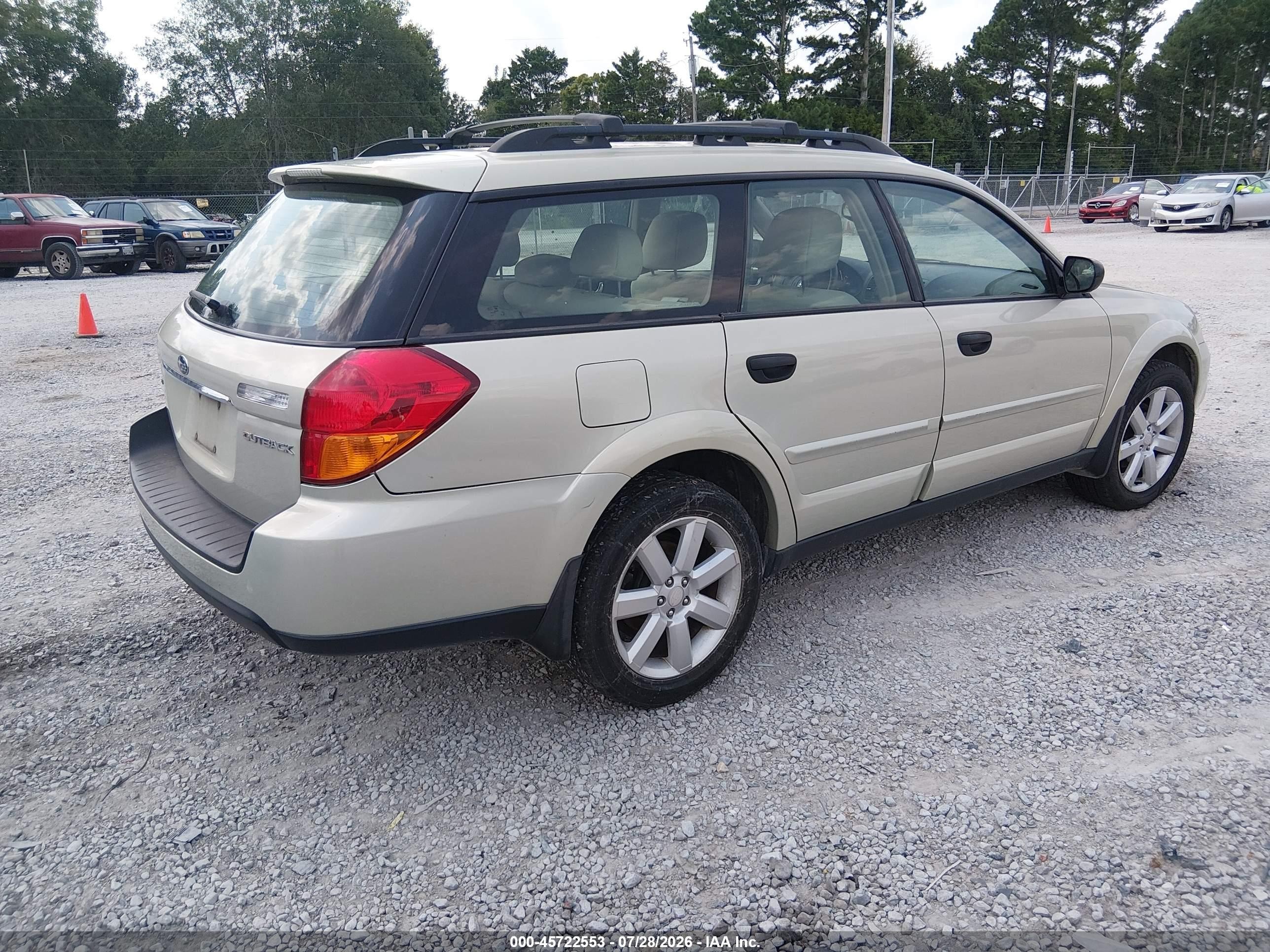2006 Subaru Outback 2.5i Green vin: 4S4BP61C067353141
