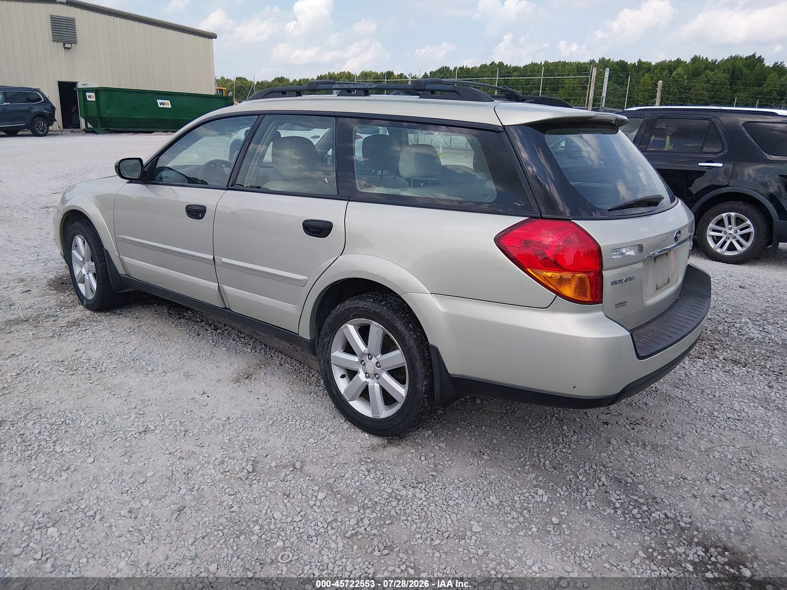 2006 Subaru Outback 2.5i Green vin: 4S4BP61C067353141