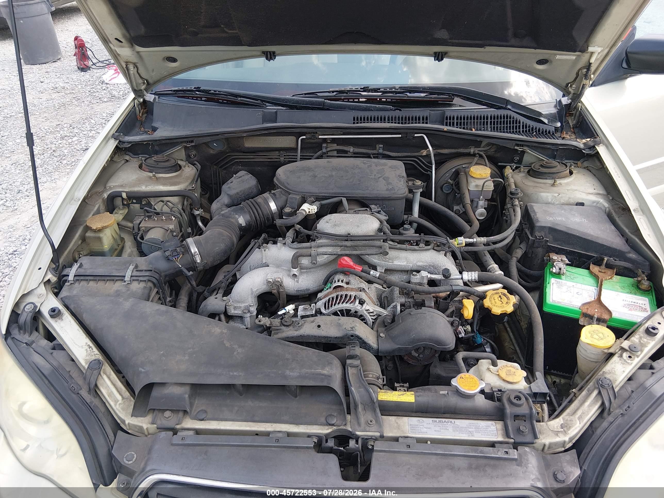2006 Subaru Outback 2.5i Green vin: 4S4BP61C067353141