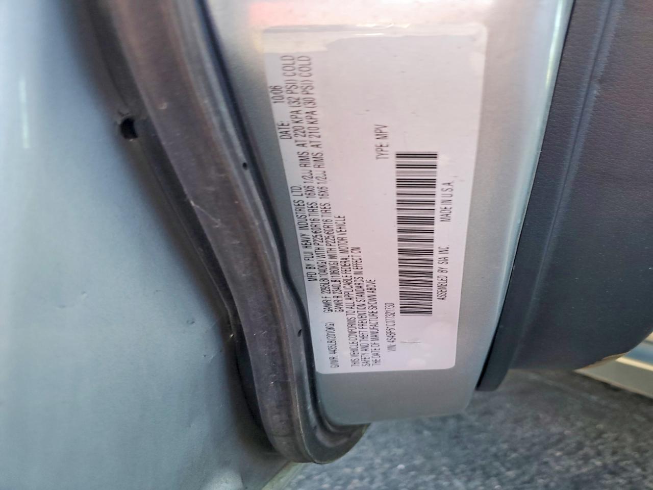 2007 Subaru Outback Outback 2.5i Silver vin: 4S4BP61C077321730