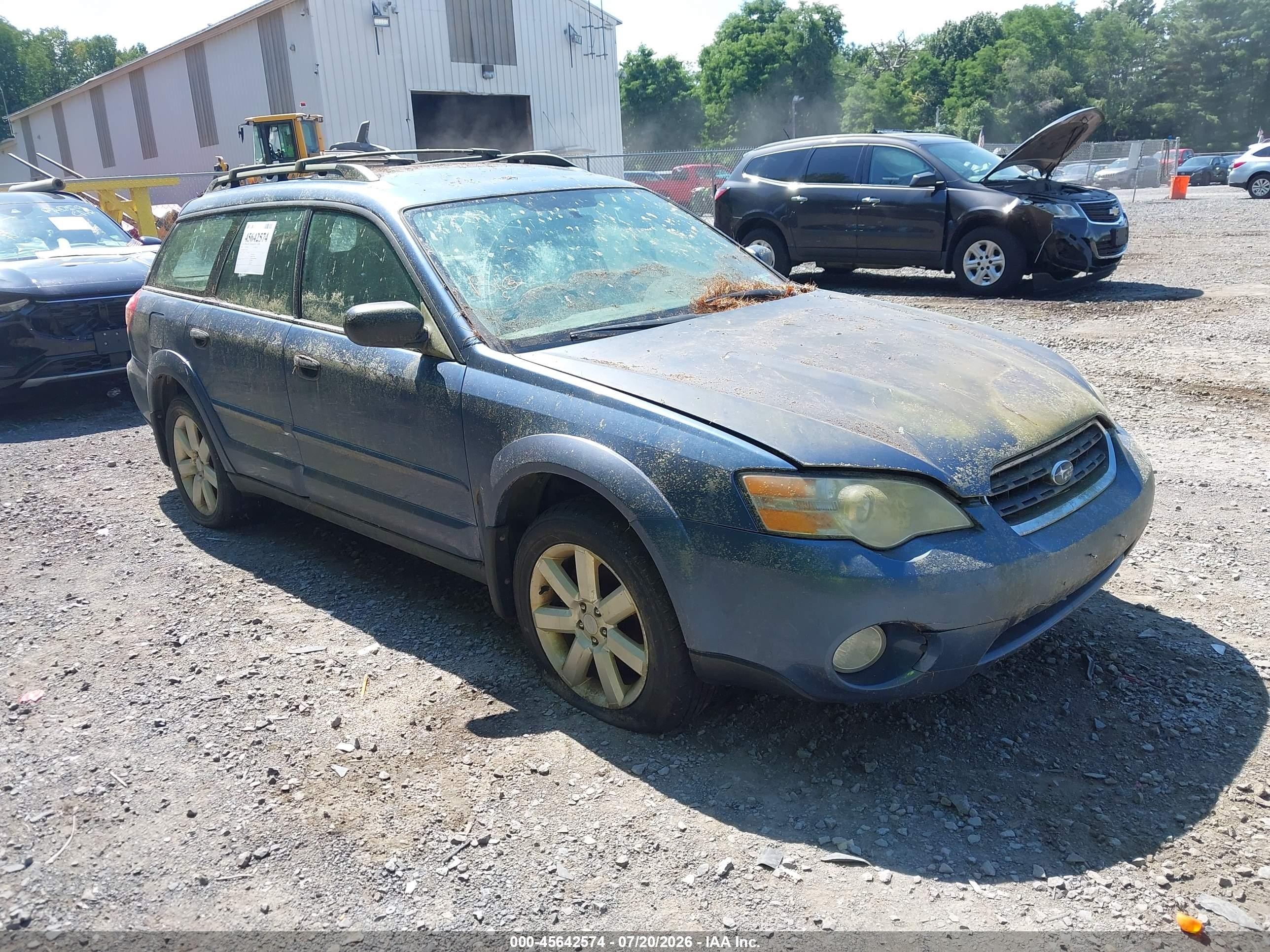 2007 Subaru Outback 2.5i Blue vin: 4S4BP61C077334963