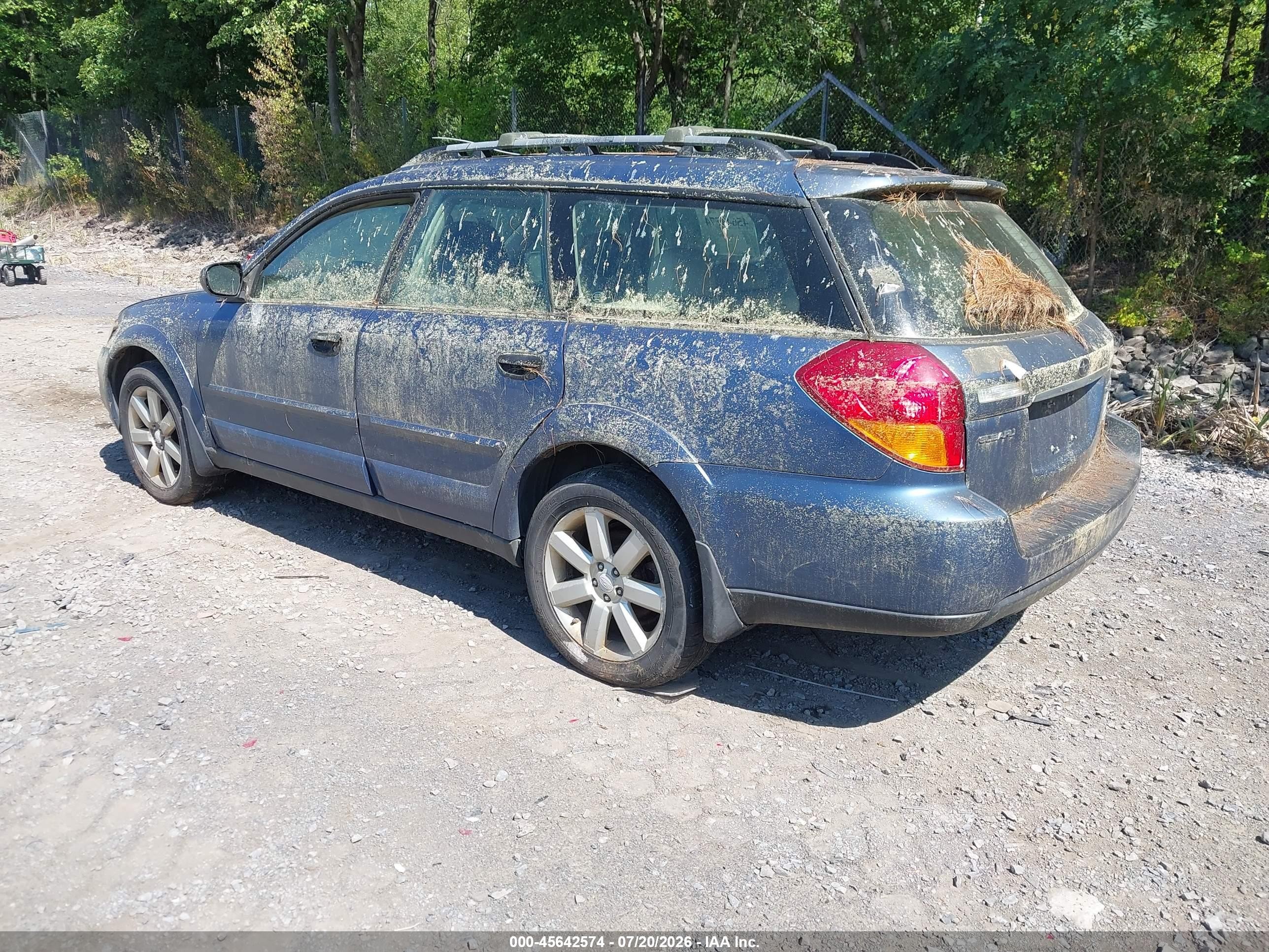 2007 Subaru Outback 2.5i Blue vin: 4S4BP61C077334963