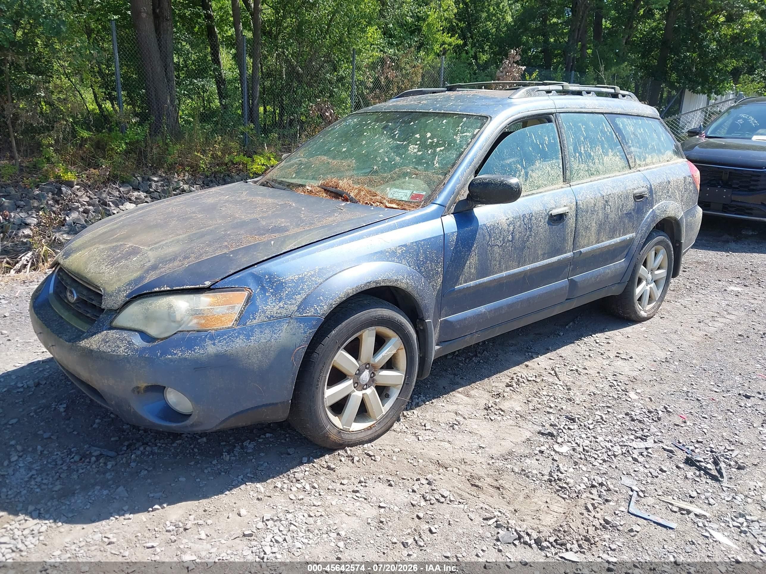 2007 Subaru Outback 2.5i Blue vin: 4S4BP61C077334963
