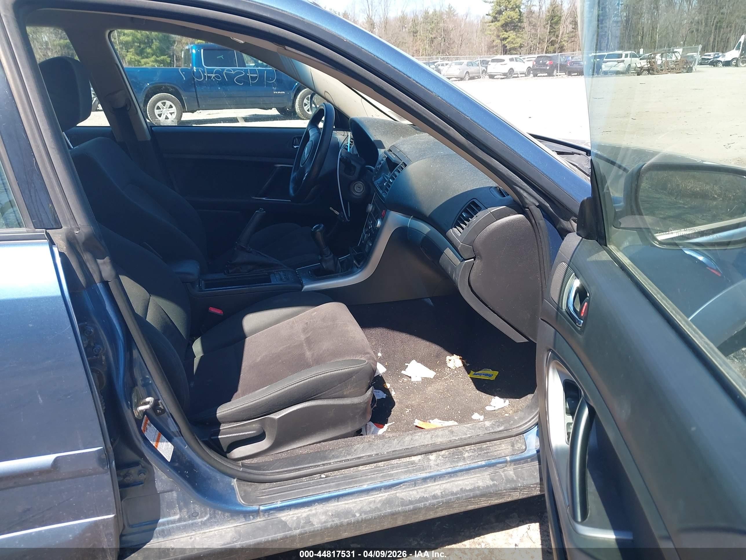 2008 Subaru Outback 2.5i Blue vin: 4S4BP61C086355545