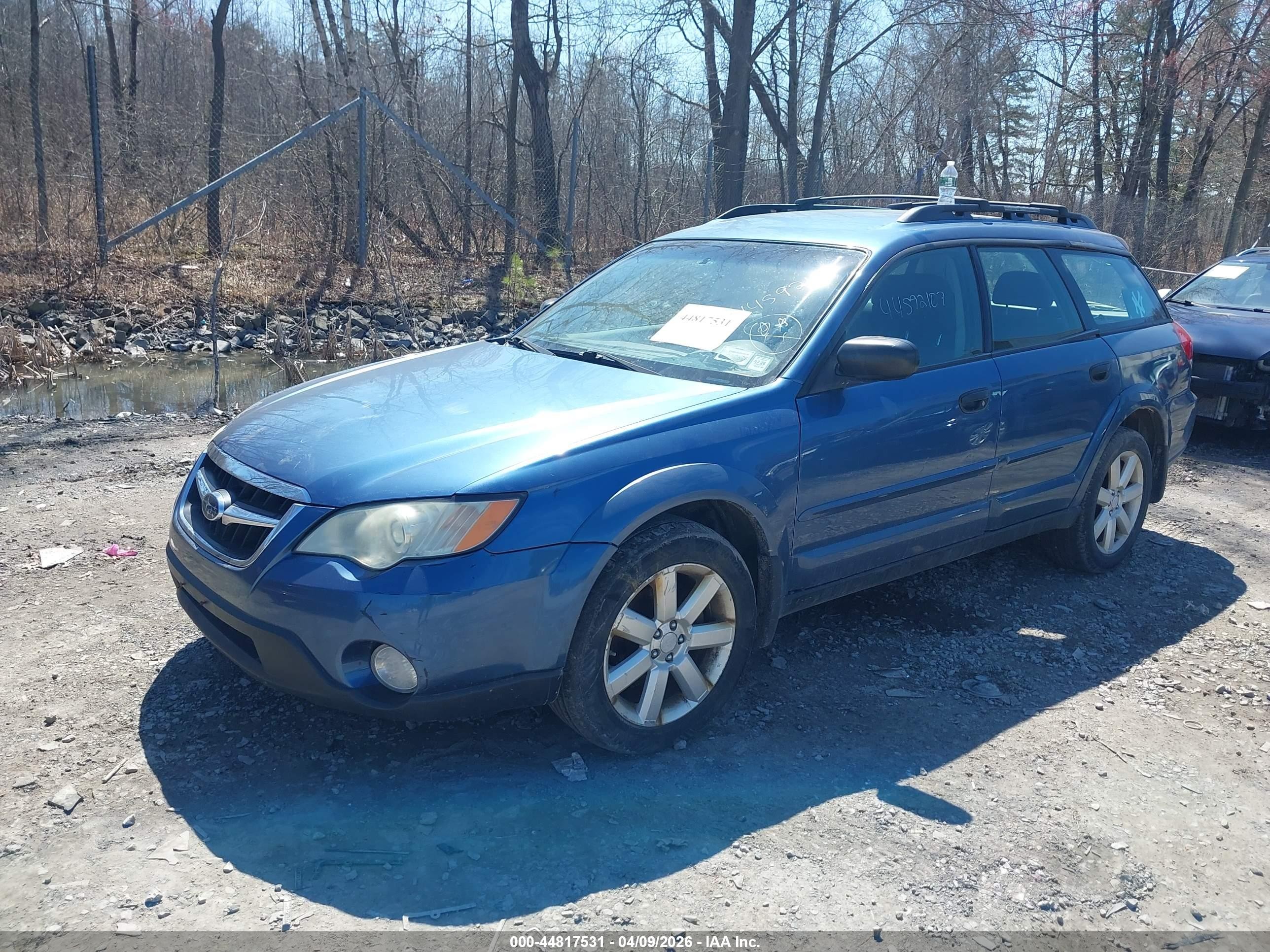 2008 Subaru Outback 2.5i Blue vin: 4S4BP61C086355545