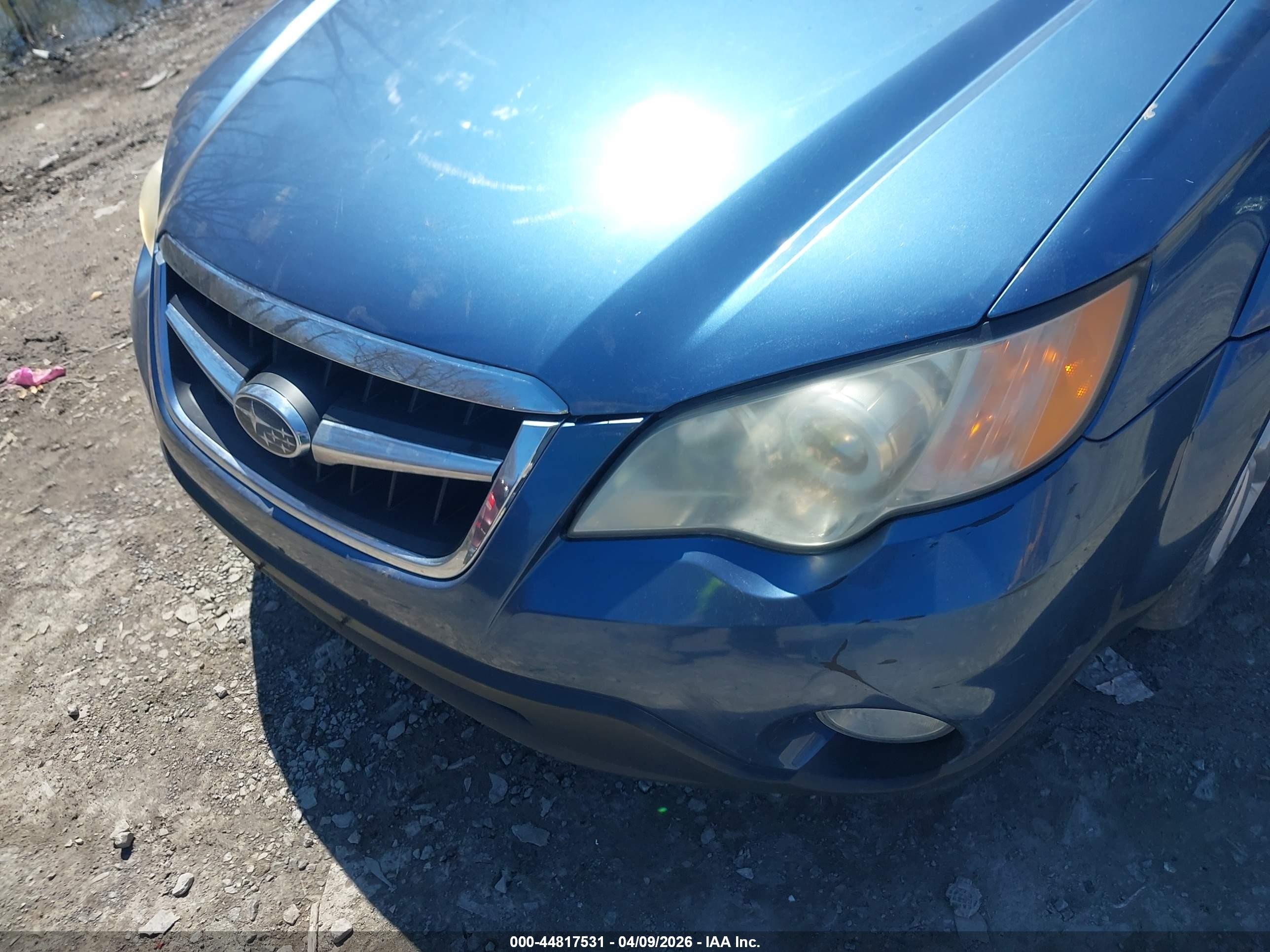 2008 Subaru Outback 2.5i Blue vin: 4S4BP61C086355545