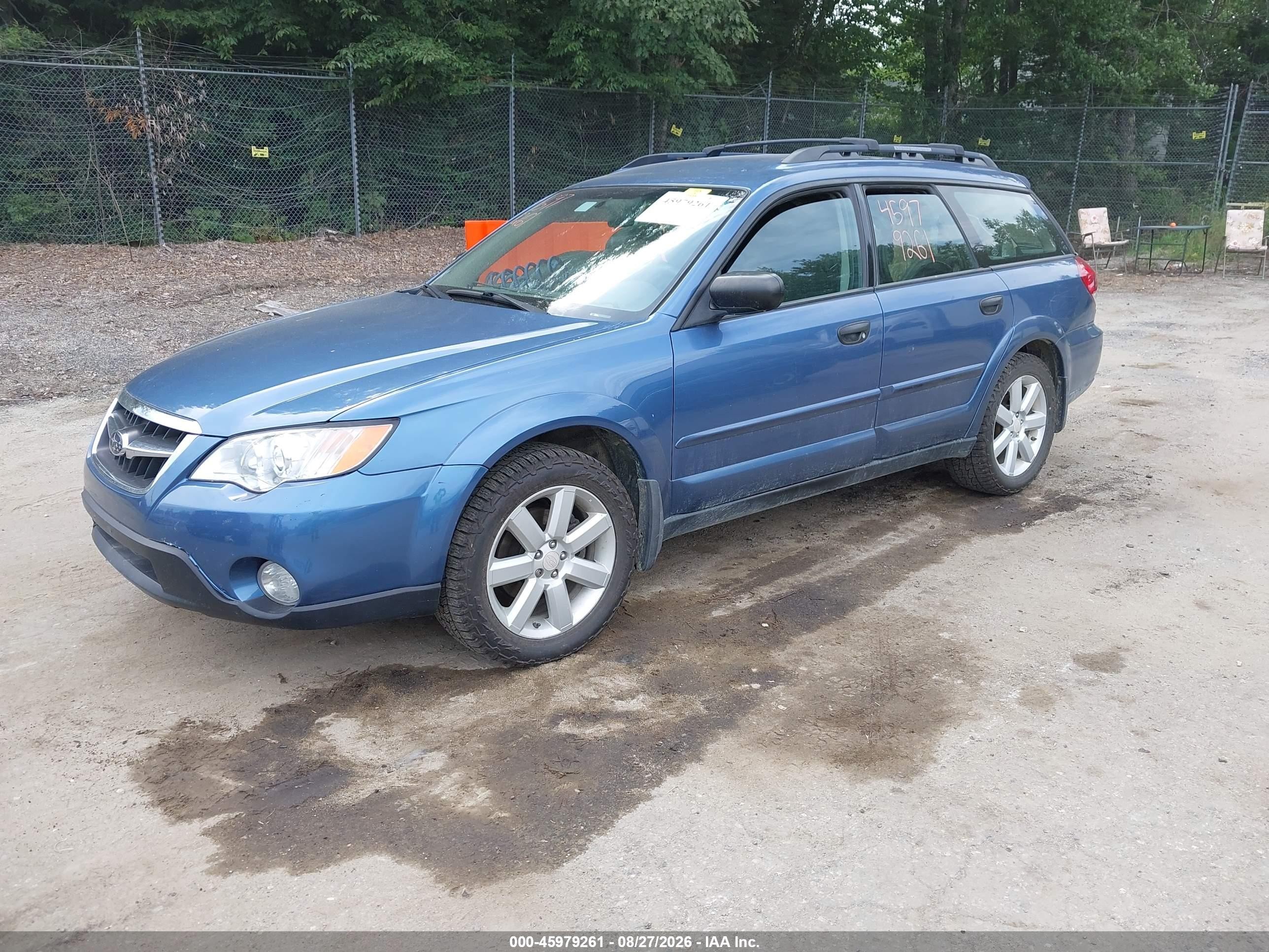 2008 Subaru Outback 2.5i/2.5i L.l. Bean Edition Blue vin: 4S4BP61C087330025