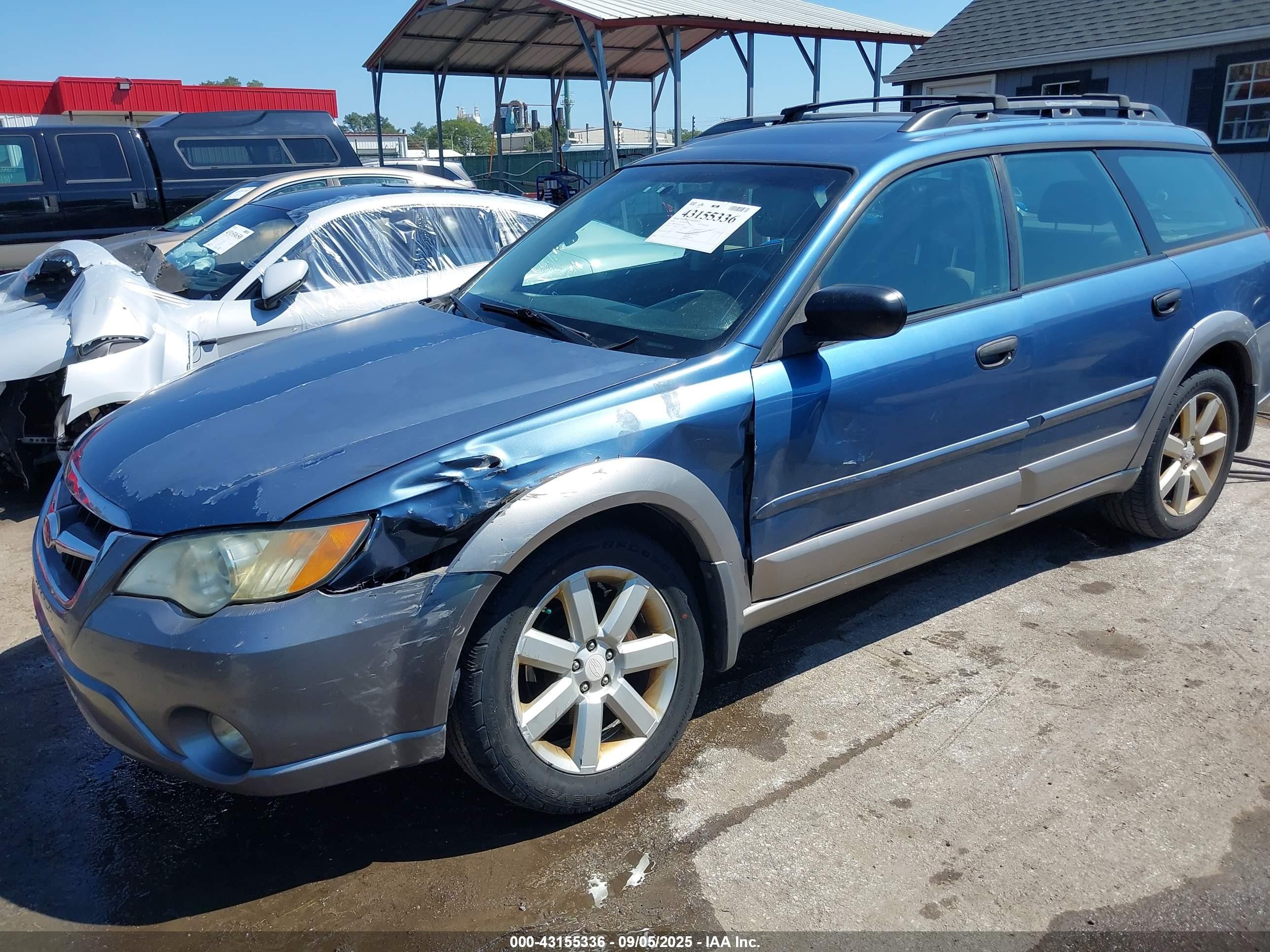 2008 Subaru Outback 2.5i/2.5i L.l. Bean Edition Blue vin: 4S4BP61C087333670