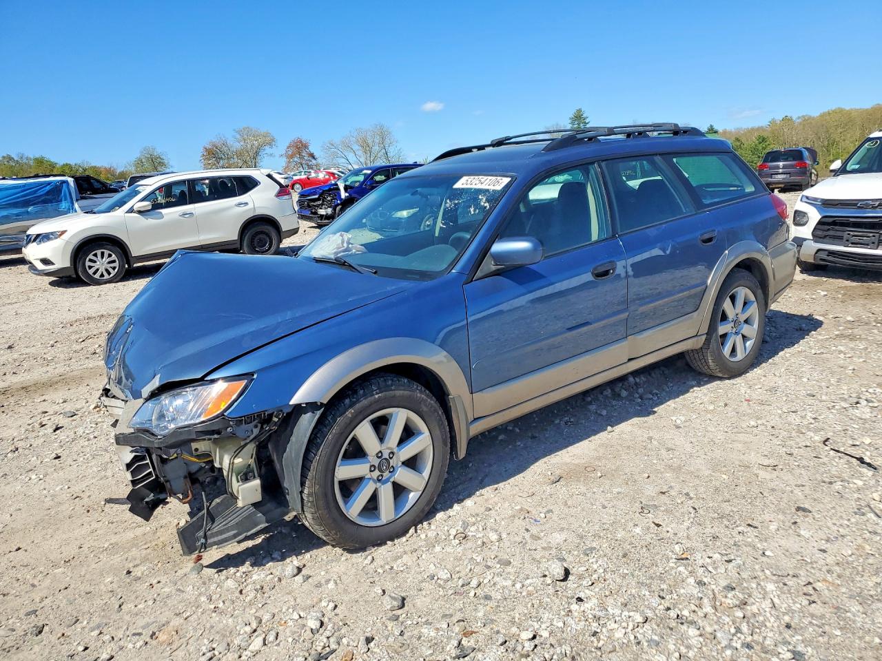 2008 Subaru Outback 2.5i Blue vin: 4S4BP61C087335483