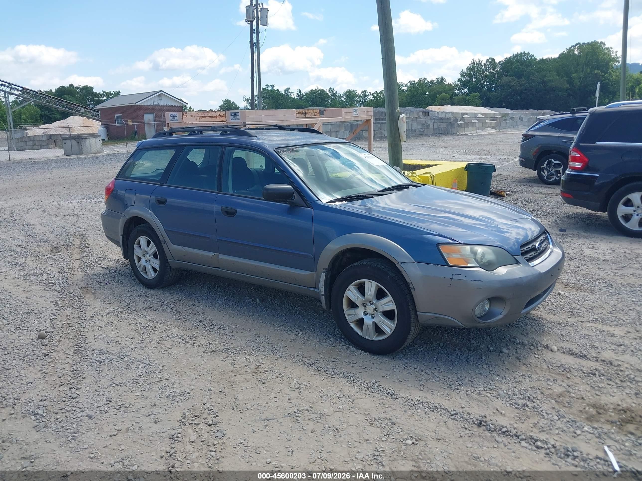 2005 Subaru Outback 2.5i Blue vin: 4S4BP61C157374627