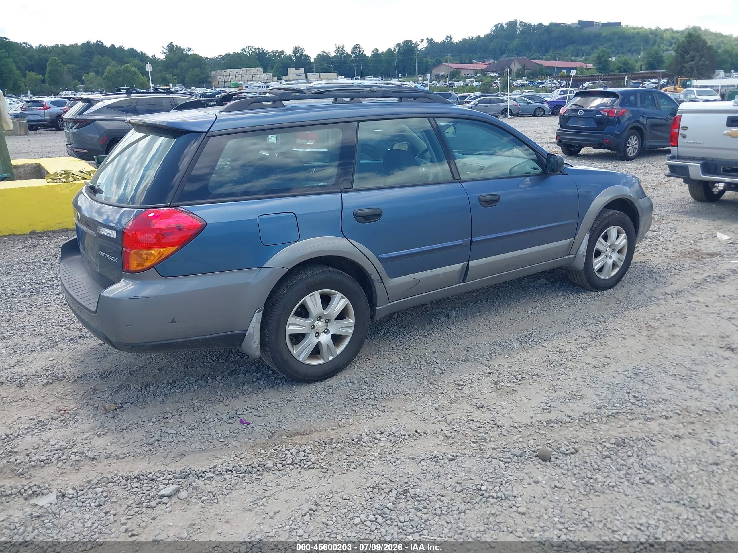 2005 Subaru Outback 2.5i Blue vin: 4S4BP61C157374627