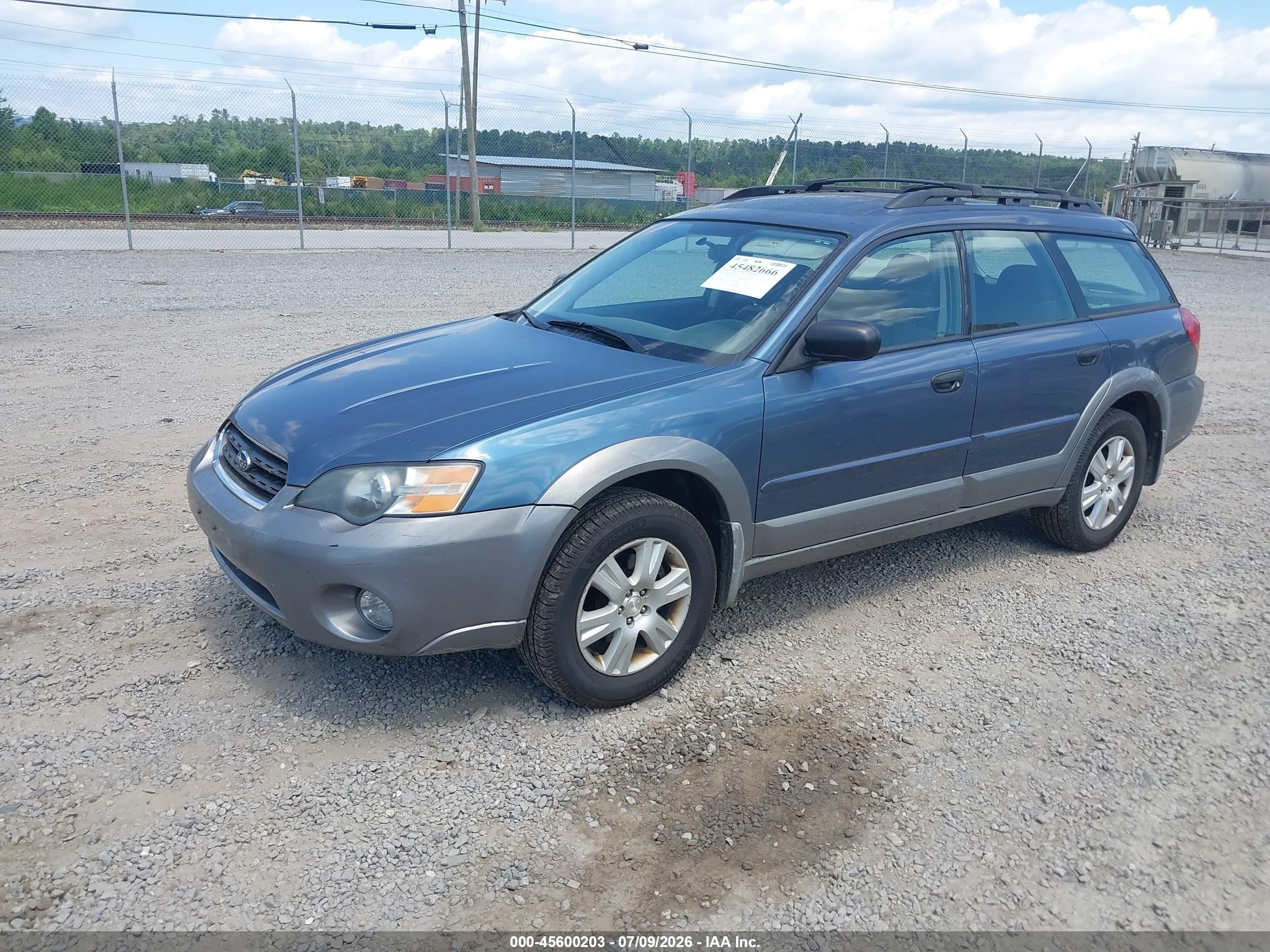 2005 Subaru Outback 2.5i Blue vin: 4S4BP61C157374627