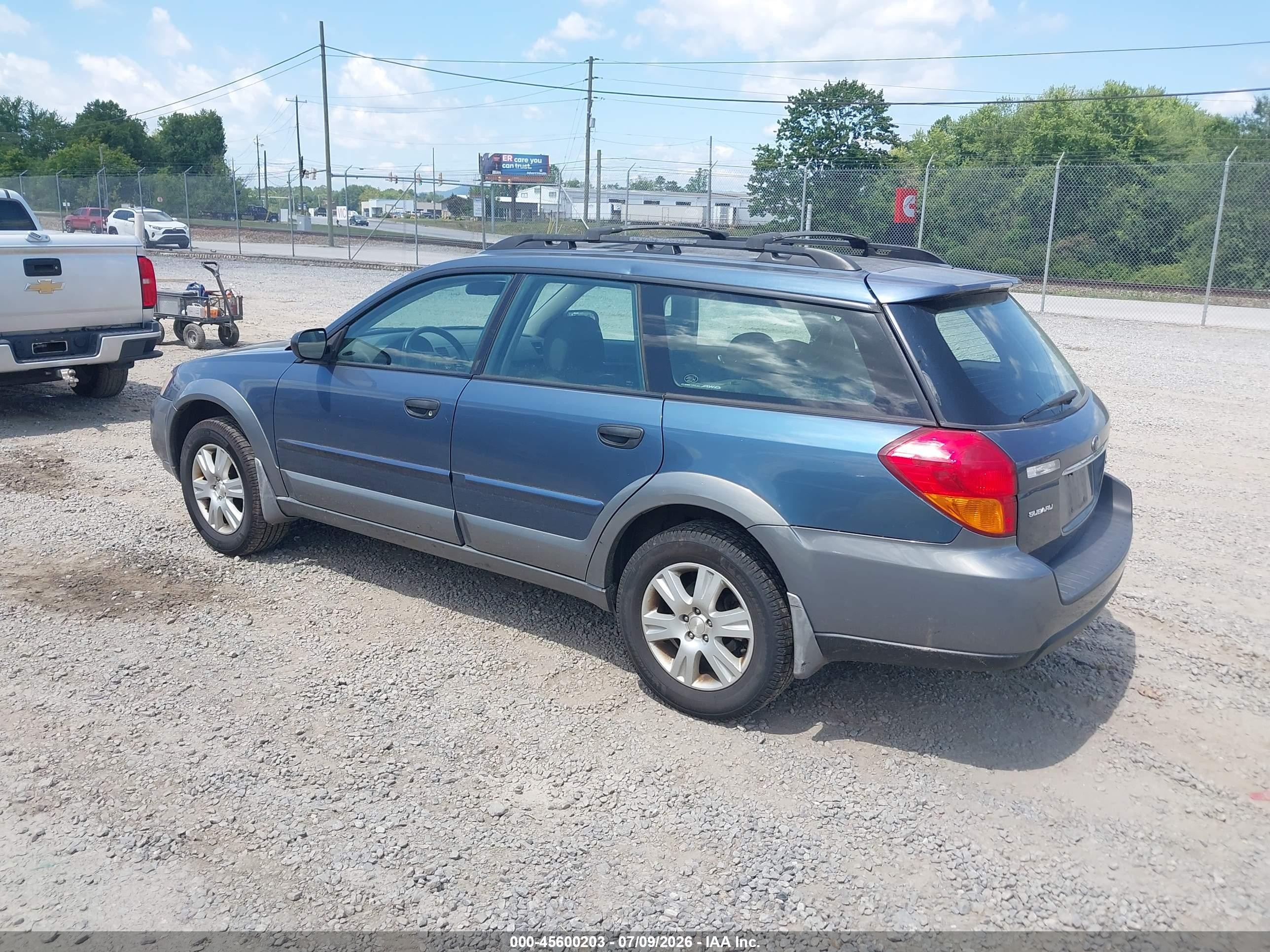 2005 Subaru Outback 2.5i Blue vin: 4S4BP61C157374627