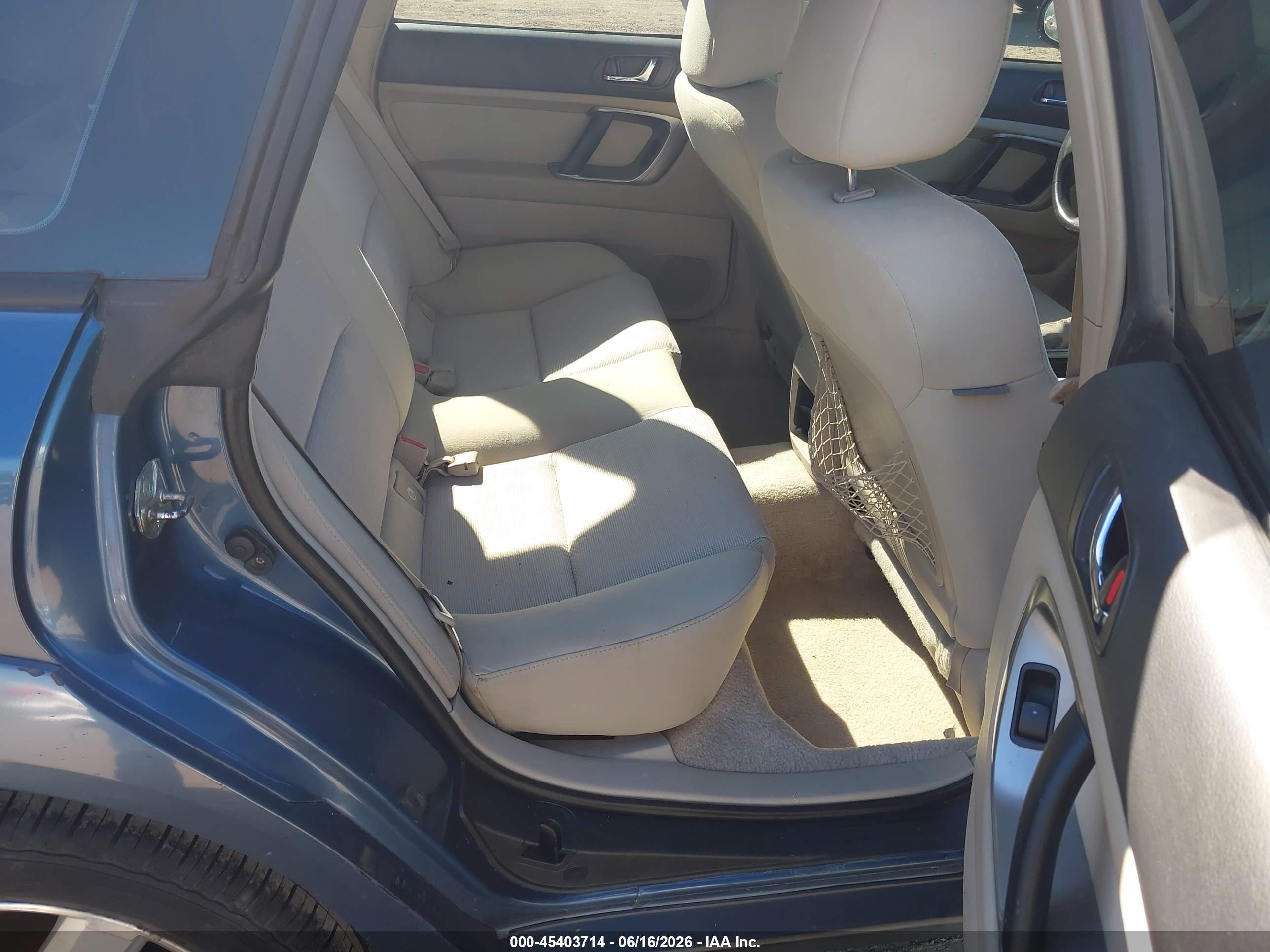 2007 Subaru Outback 2.5i Blue vin: 4S4BP61C177331067