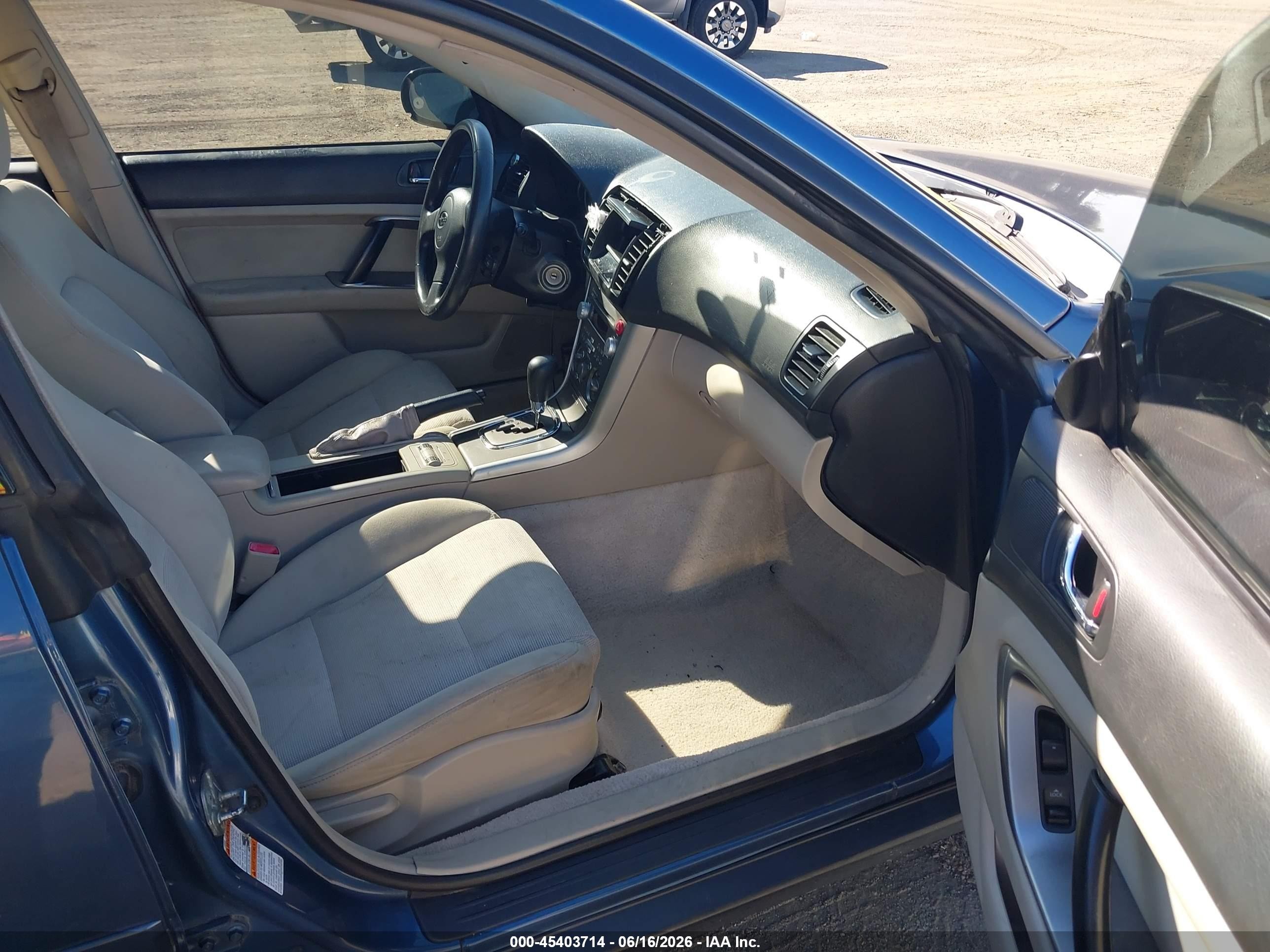 2007 Subaru Outback 2.5i Blue vin: 4S4BP61C177331067