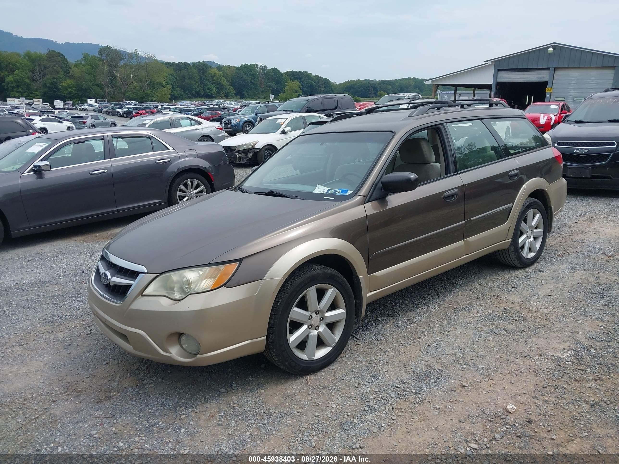 2008 Subaru Outback 2.5i/2.5i L.l. Bean Edition Gold vin: 4S4BP61C187314819