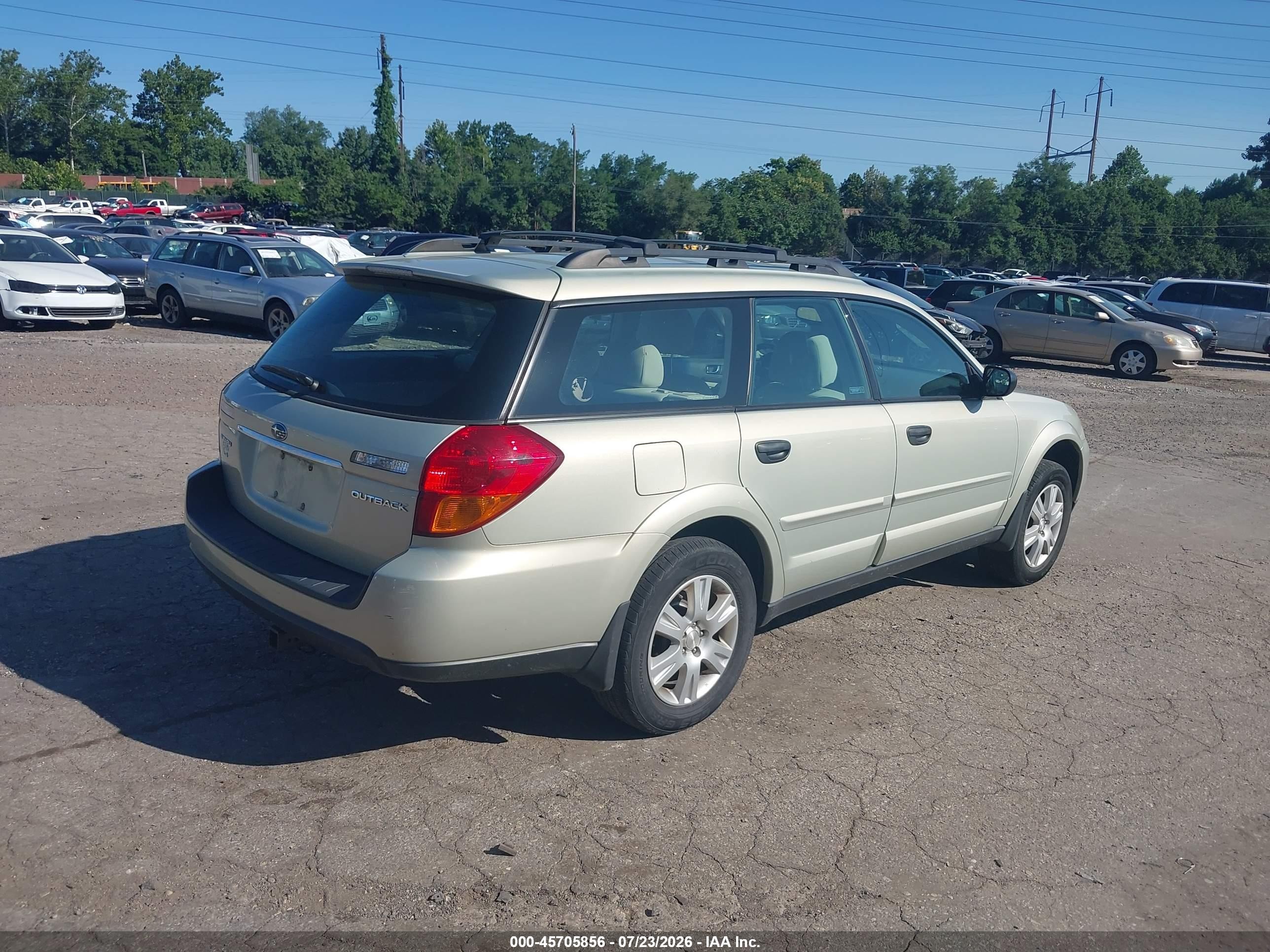 2005 Subaru Outback 2.5i Silver vin: 4S4BP61C256354361