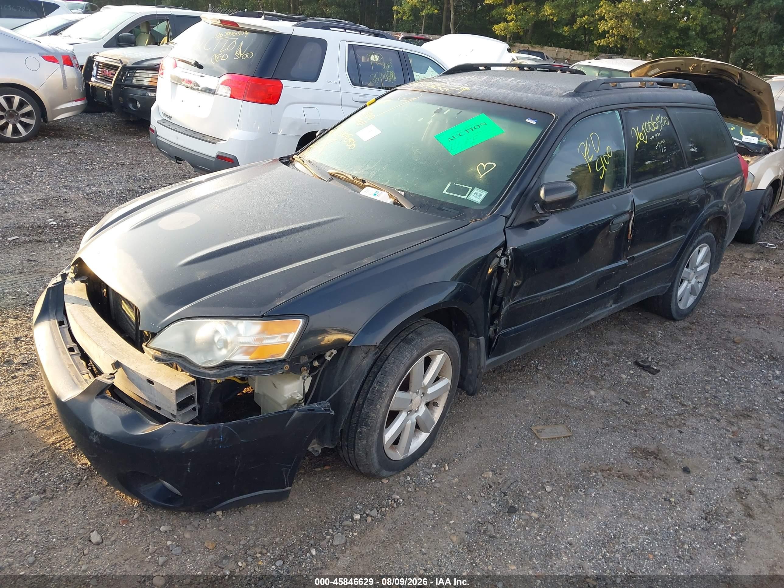 2007 Subaru Outback 2.5i Черный vin: 4S4BP61C277339789