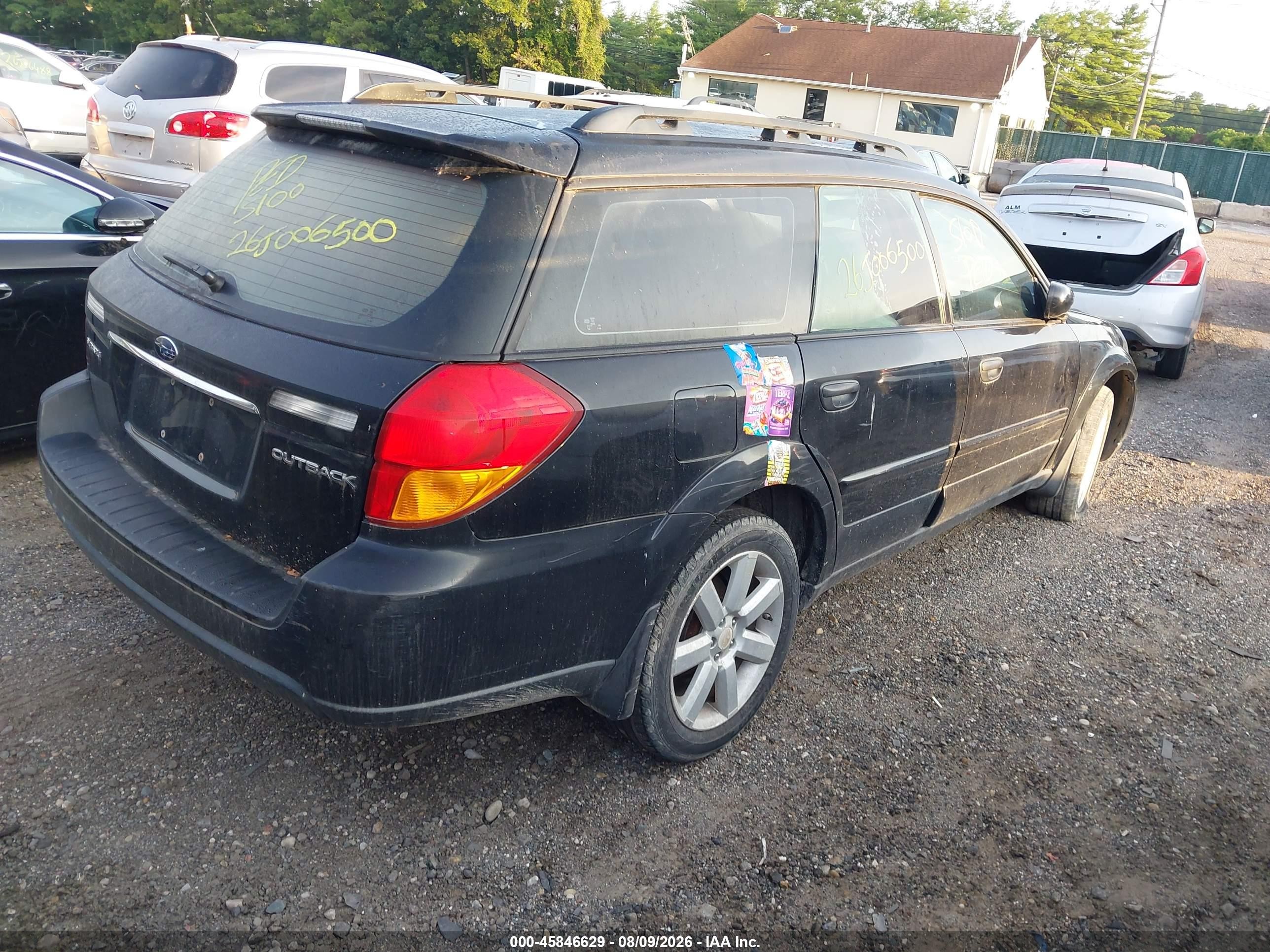 2007 Subaru Outback 2.5i Черный vin: 4S4BP61C277339789